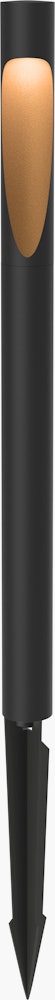 Flindt Garden Bollard - Long, Black, LED 3000K, Spike without power supply