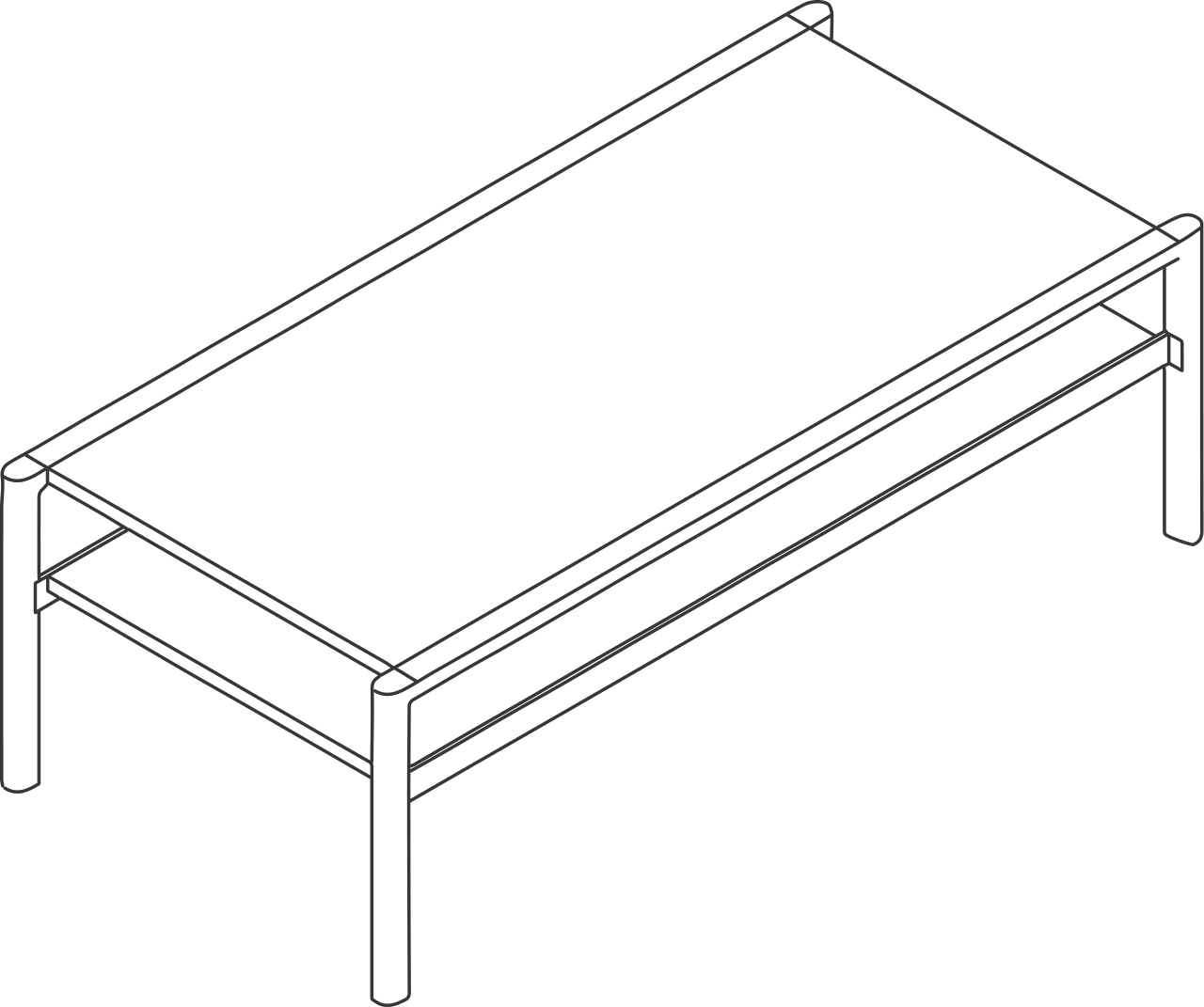 A line drawing - Brabo Coffee Table