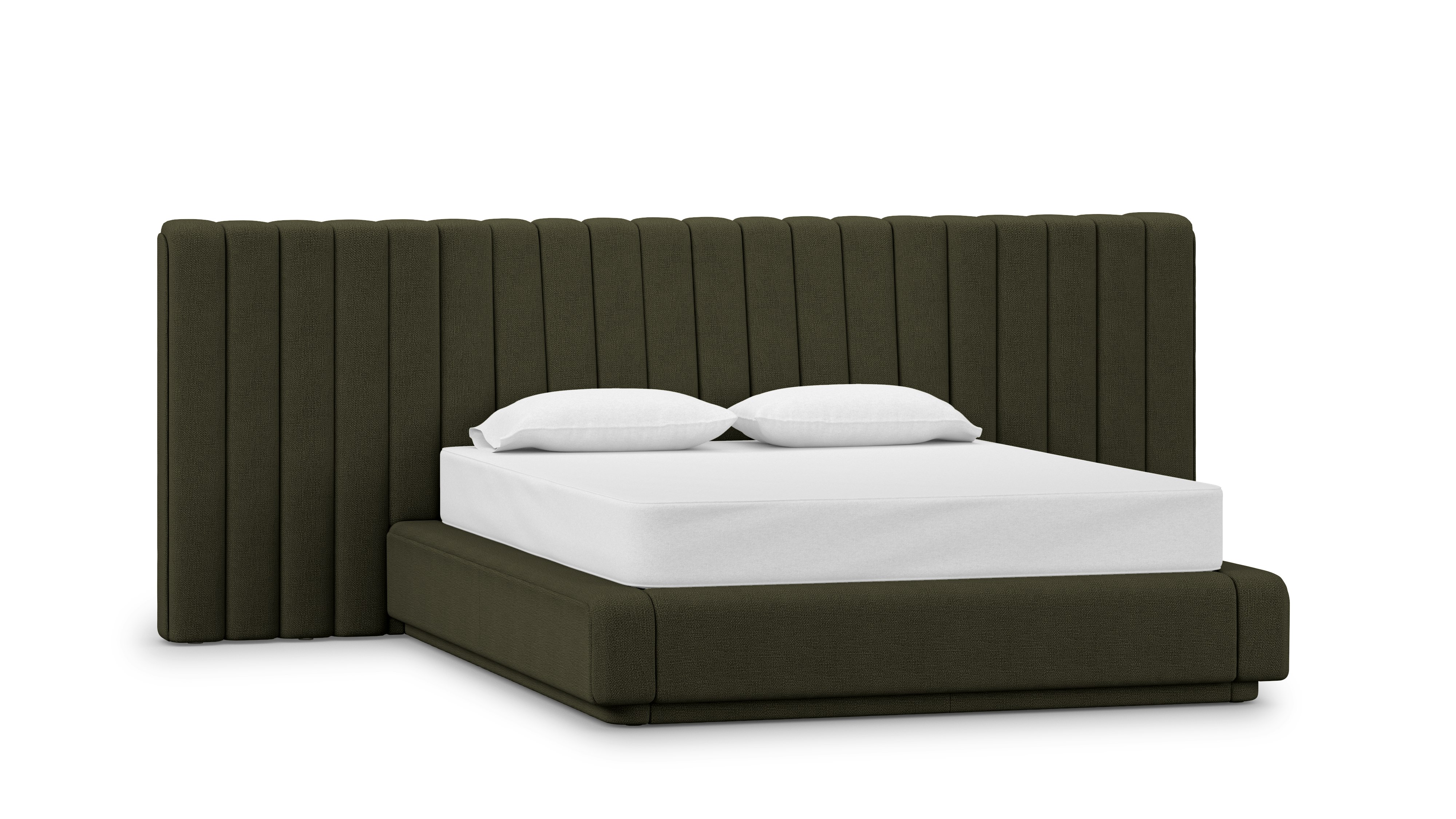 Ostling Bed - Queen,  Wide,  Pebble Weave,  Militare
