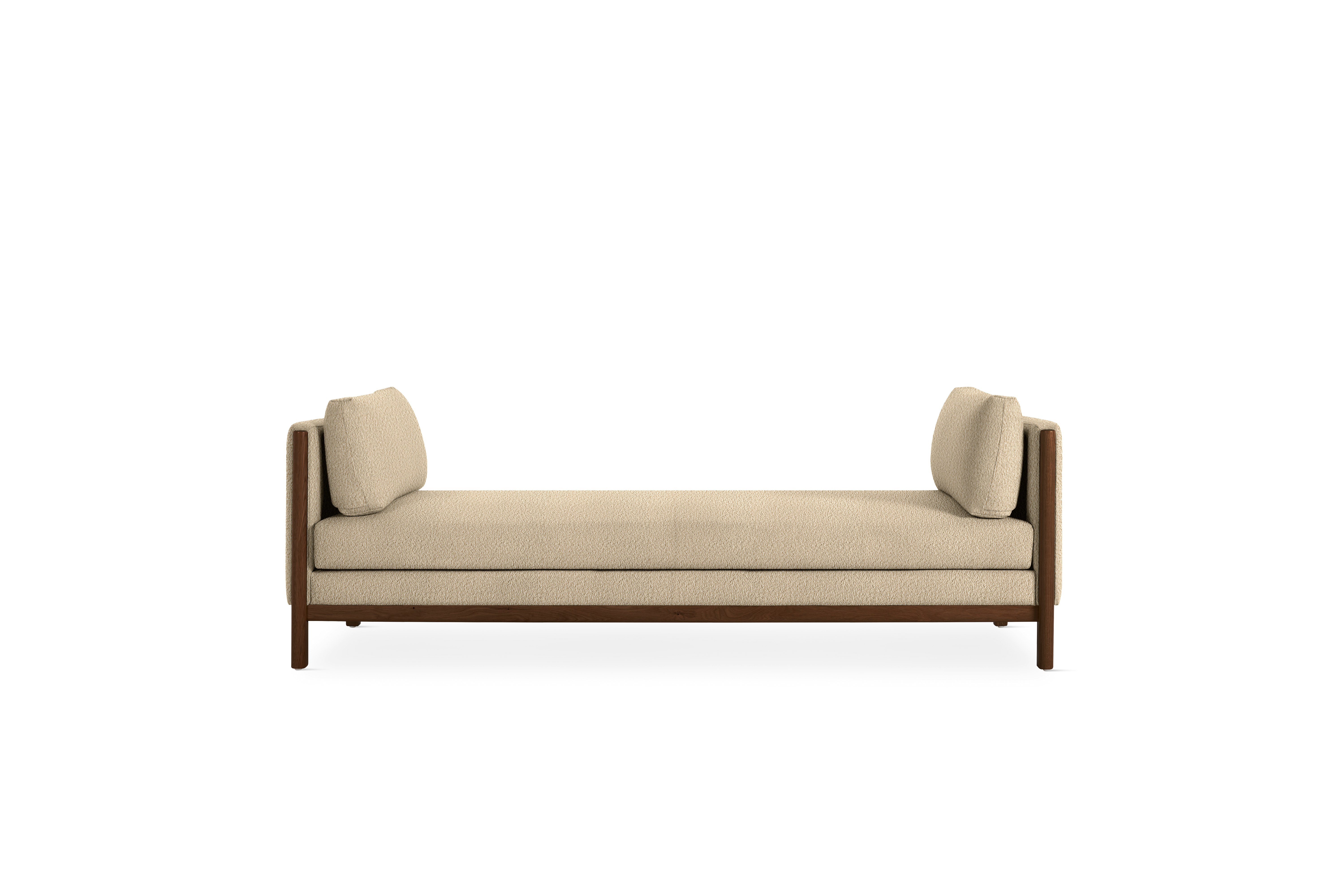 Emmy Chaise, Without Bolsters, Turf, Sand, Walnut