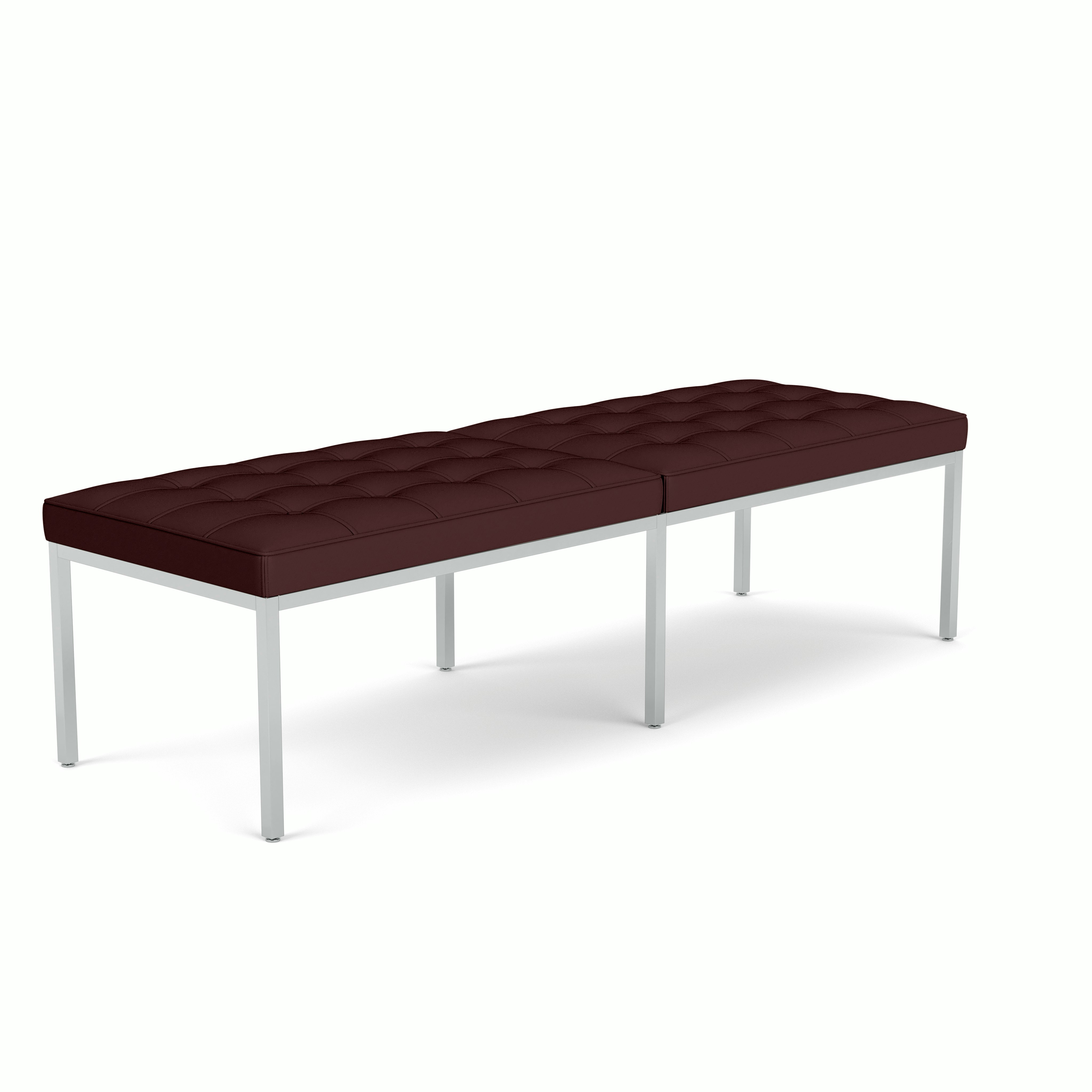 Florence Knoll Bench - Three Seater,  Acqua Leather,  Tiber