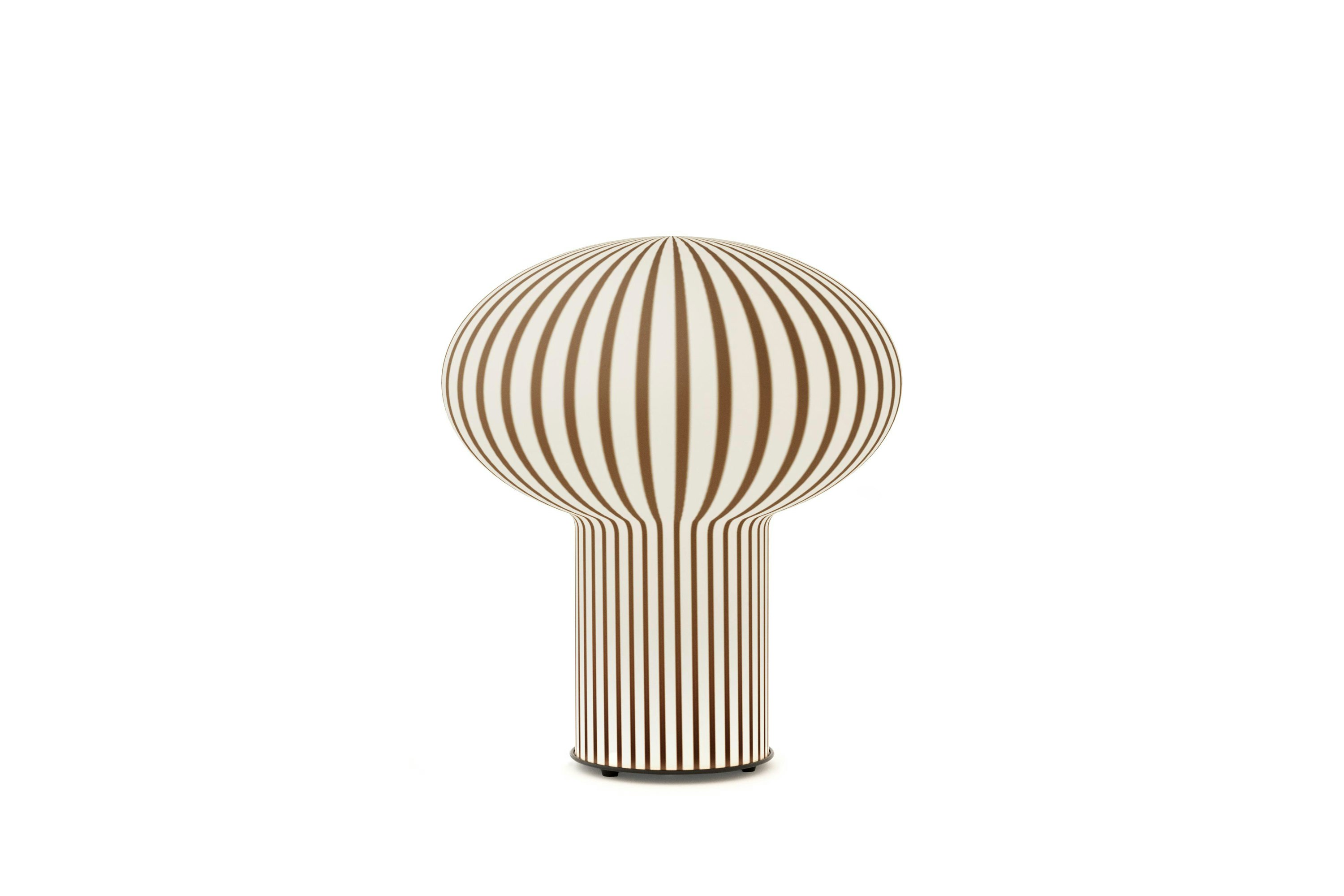 A T6 Mushroom Table Light in Black viewed from the front.