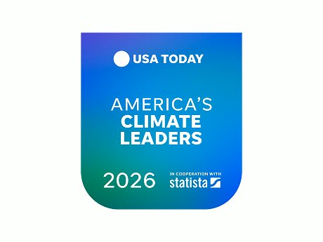 USA Today's America's Climate Leaders award badge for the year 2026.