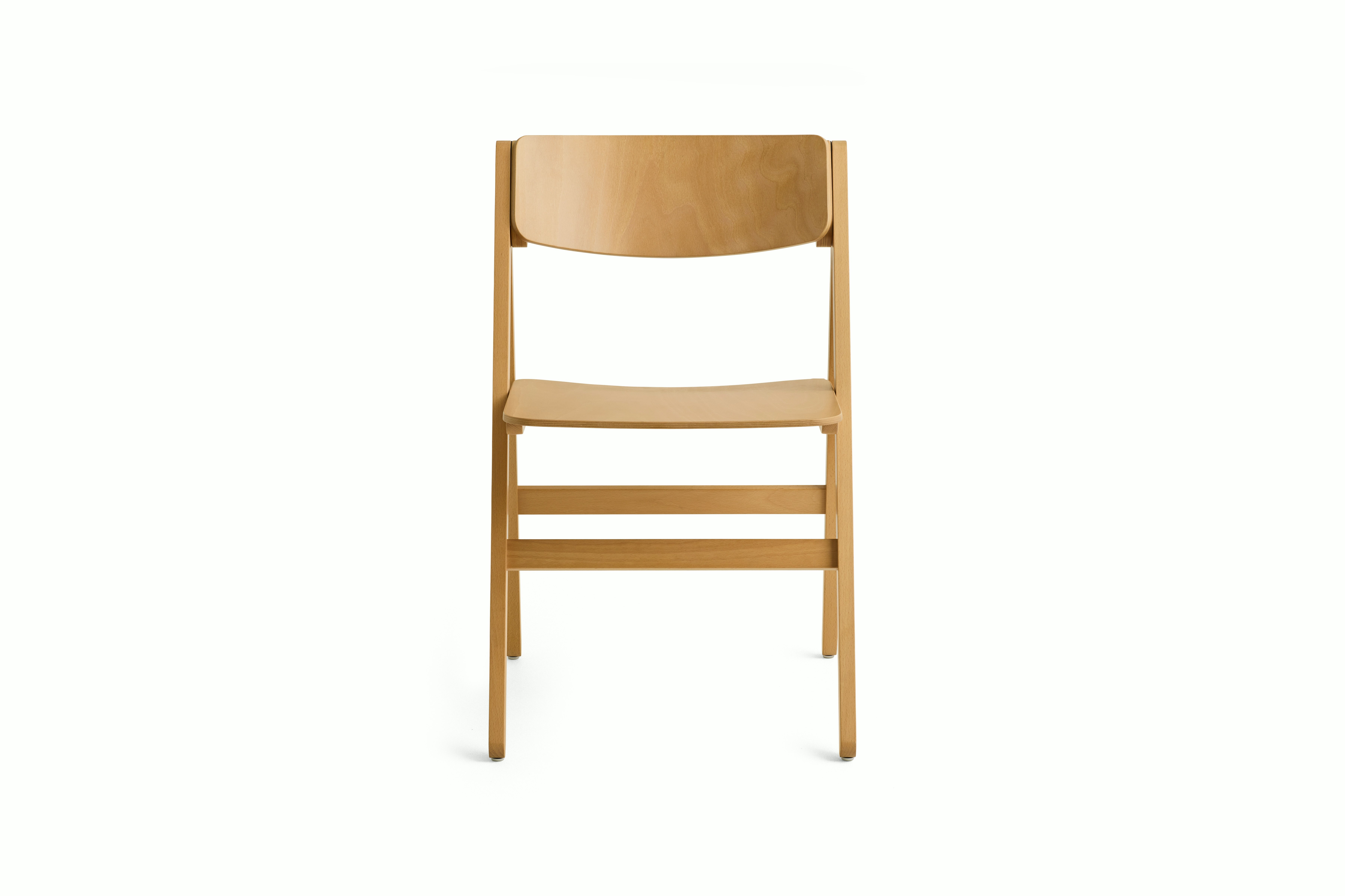 Backflip folding chair in golden finish, side