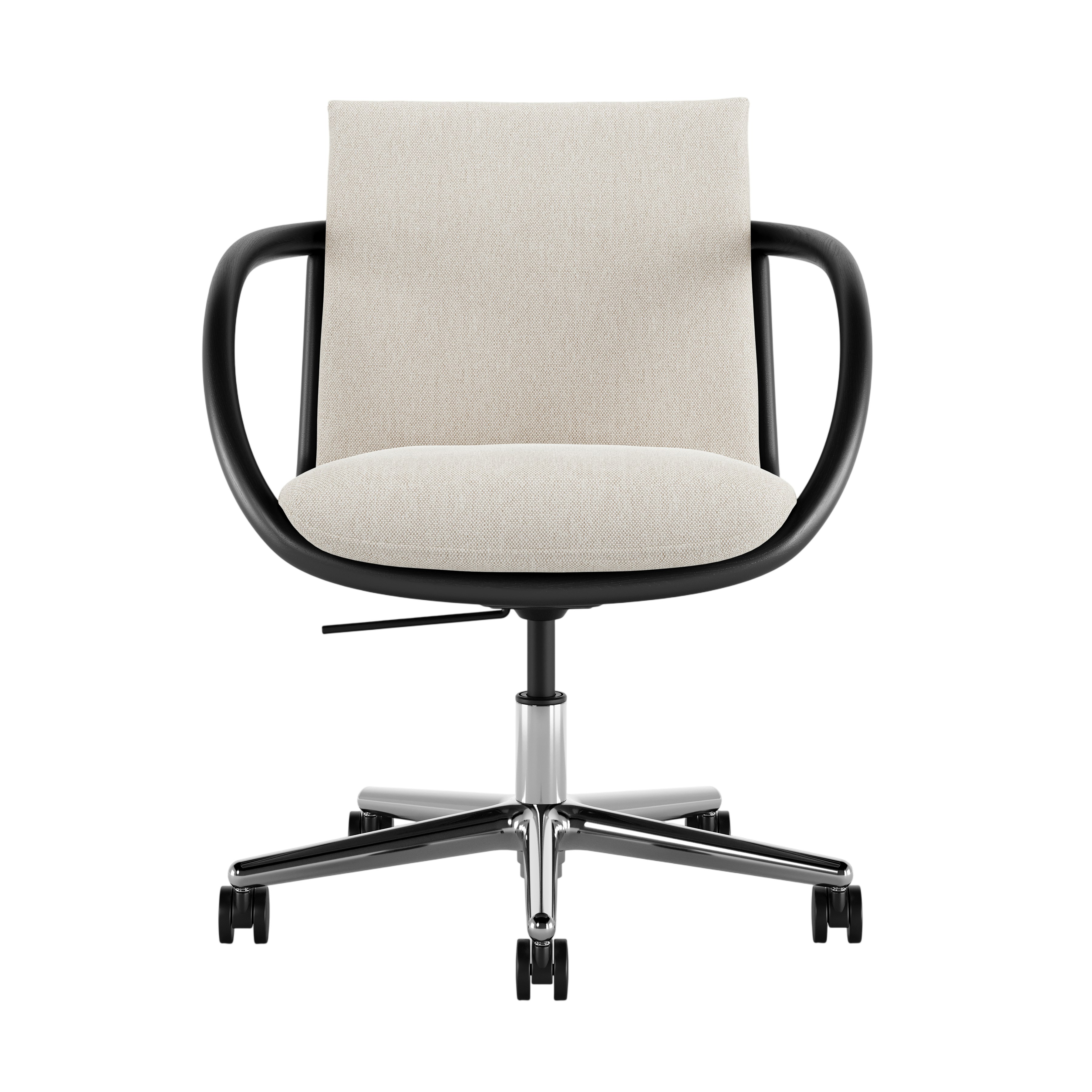 Full Loop Task Chair - Mode Clavicle,  Ebony,  Polished Aluminum