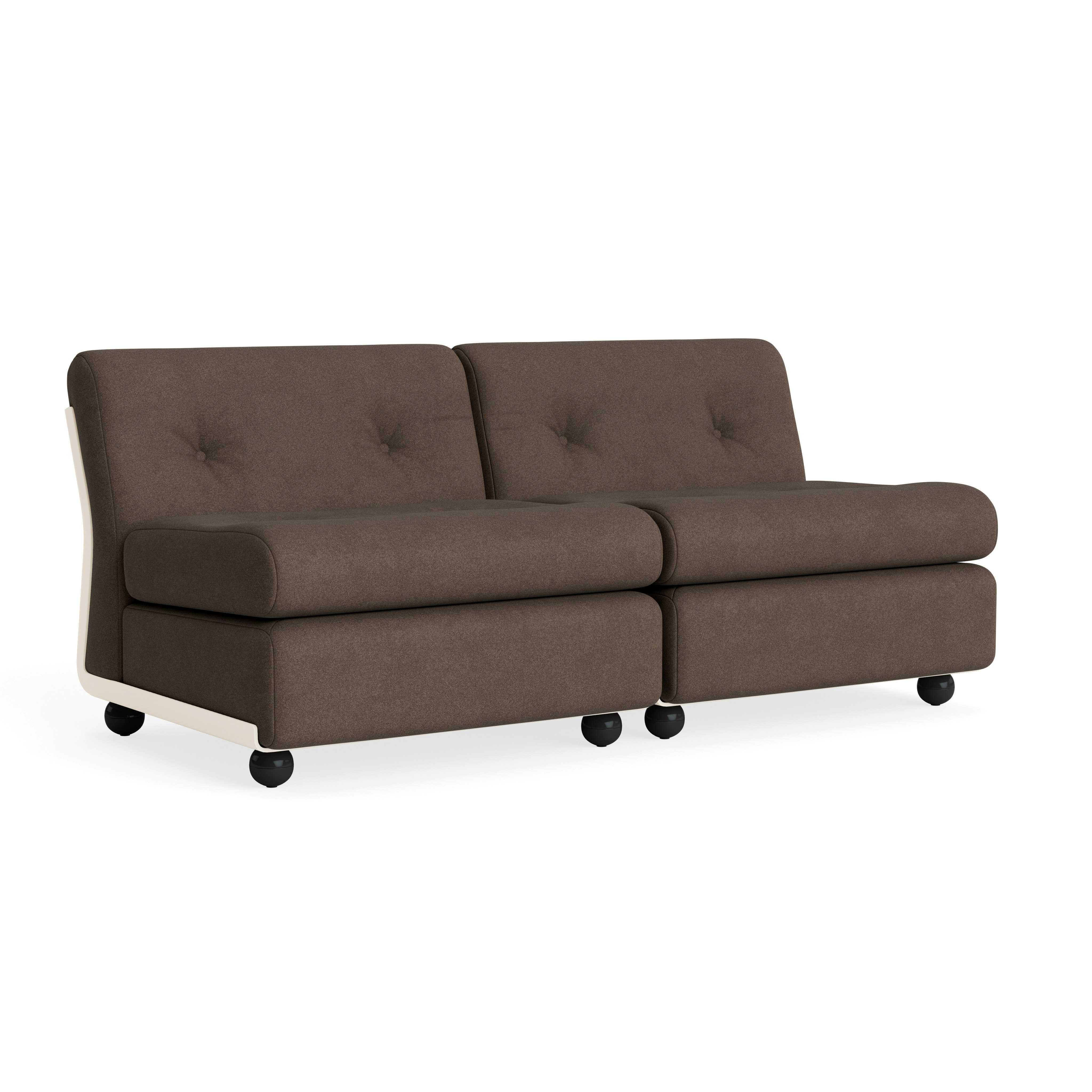 Amanta Sofa - Two Seater, Pecora, Chocolate , Cream Beige