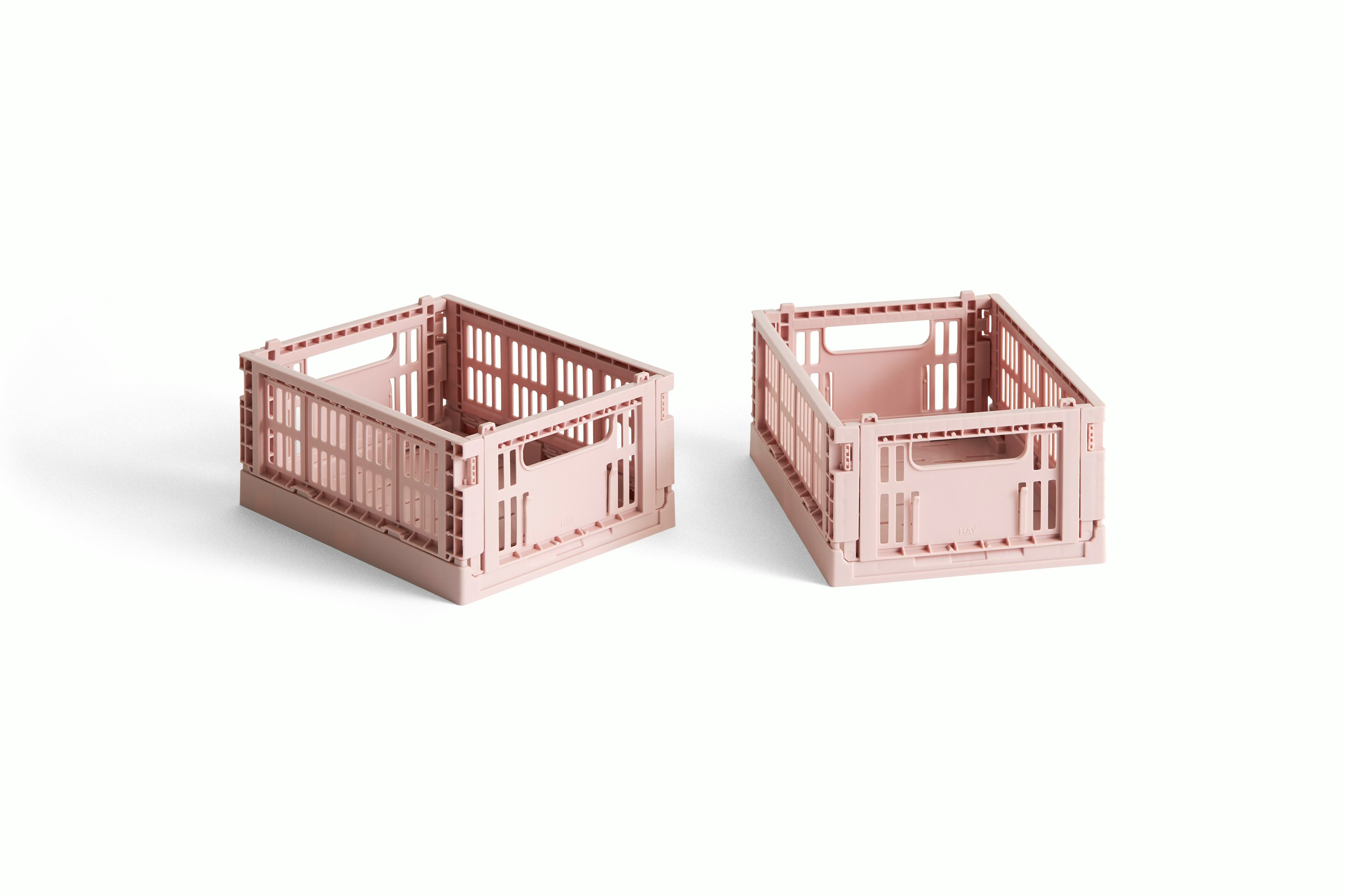Mini Recycled Colour Crate, S/2 - Blush
