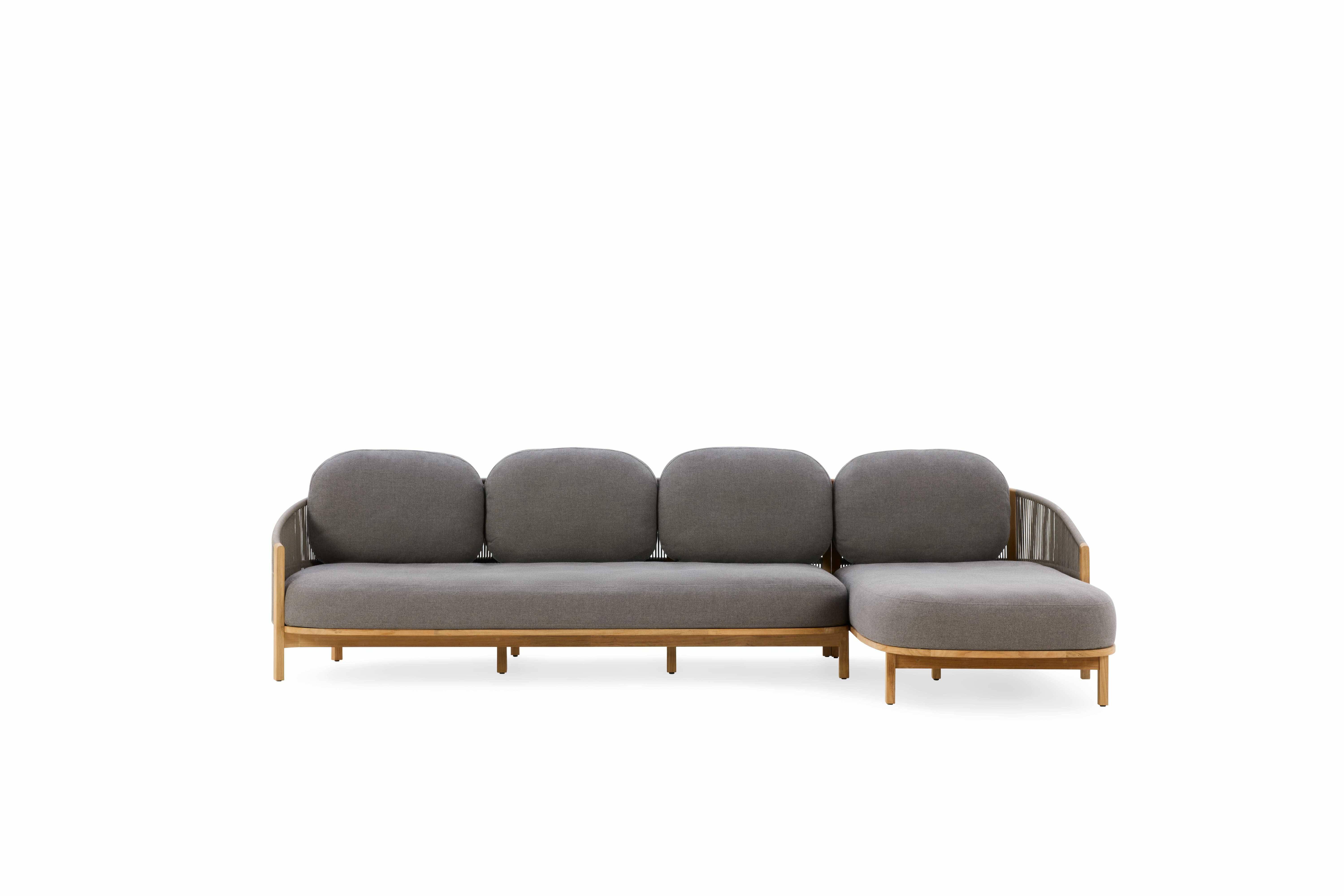 Softlands Sectional Sofa with Chaise Right Facing - blend,  coal
