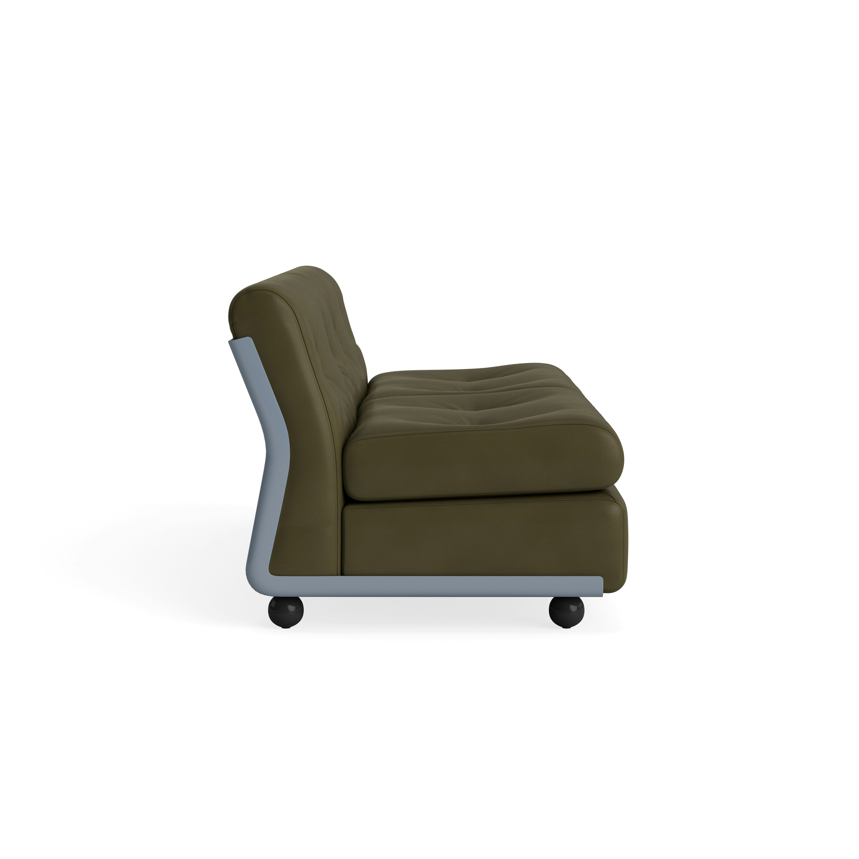 Amanta Sofa - Two Seater, Sense Leather, Forest Green, Frost Blue