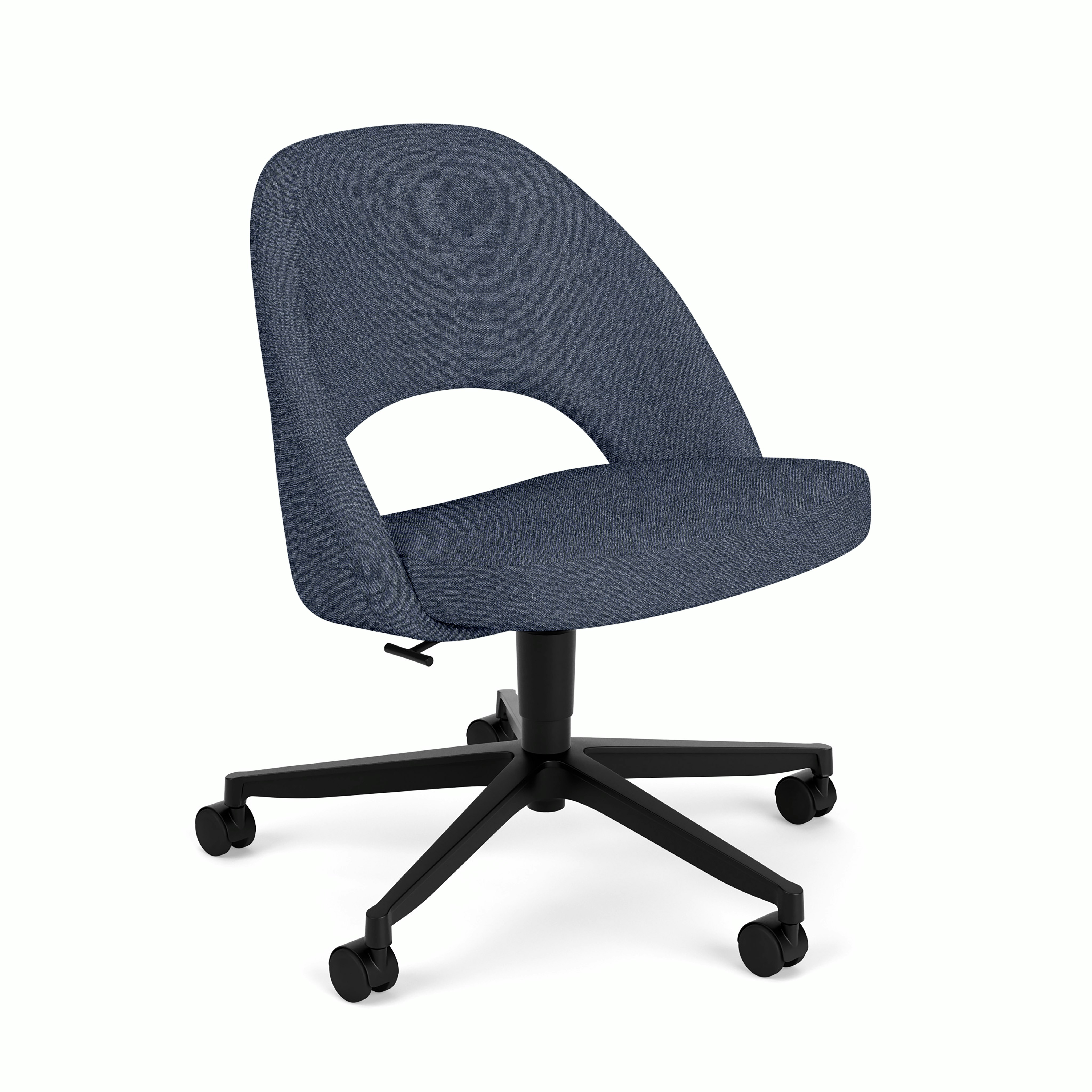 Saarinen Executive Office Side Chair - 5 Star,  Aegean,  Bay,  Black Base,  HC