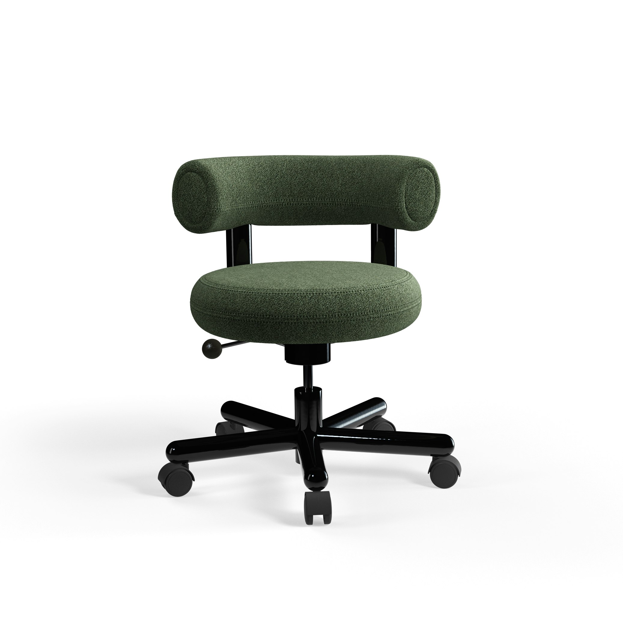 Fat Work Chair in Boucle Alpine, Forest