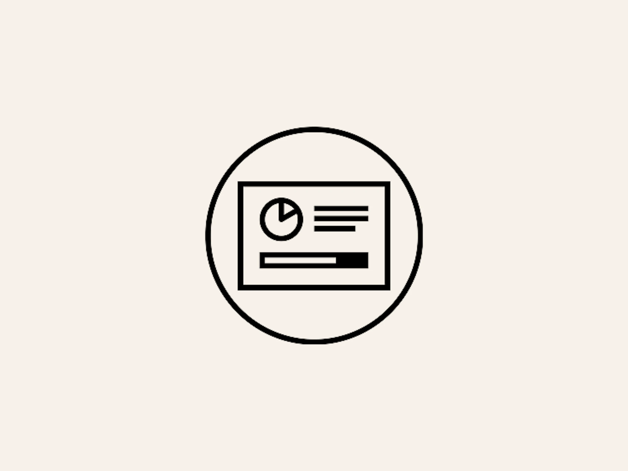 Black line symbol of a pie chart and graph.