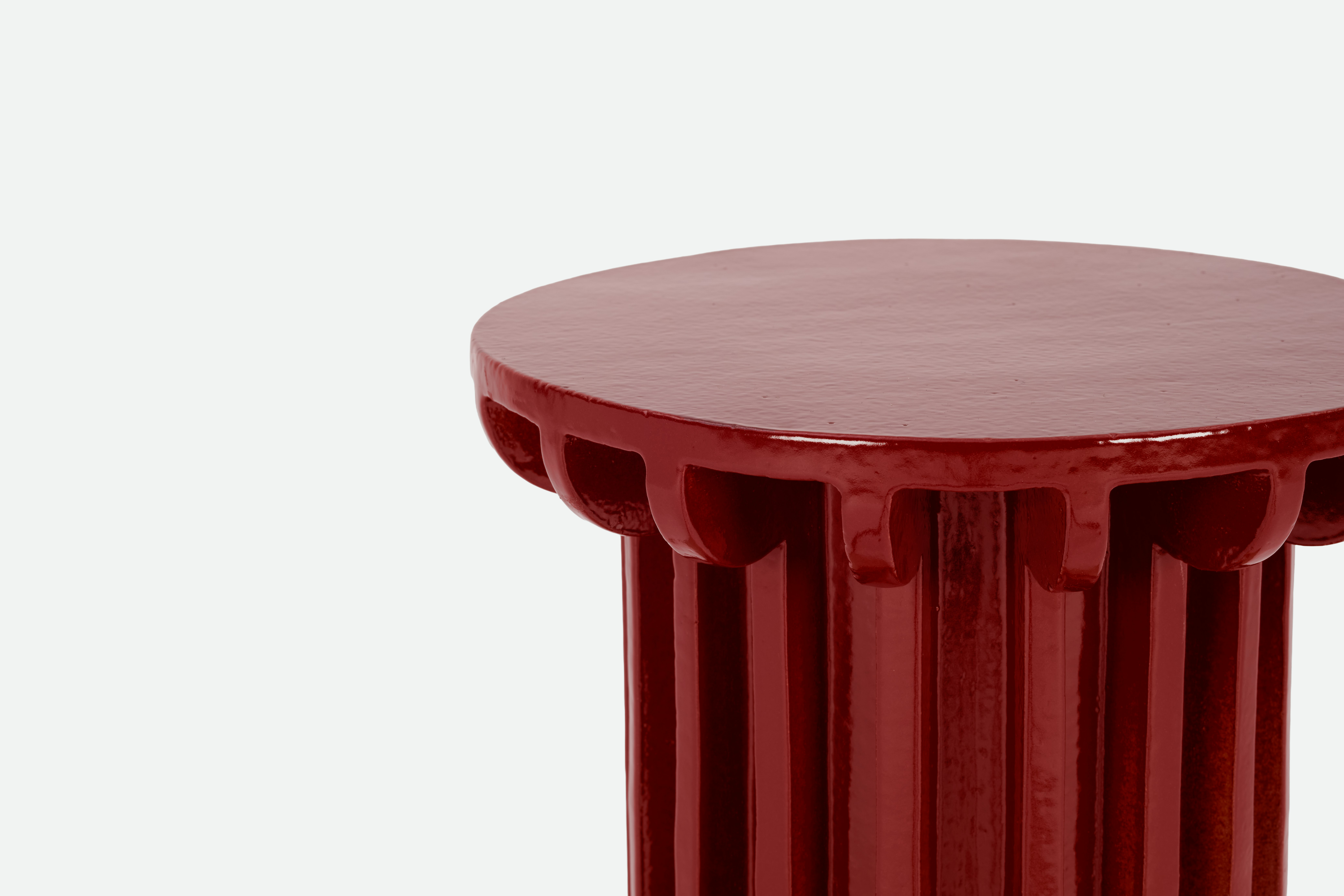 A detailed look at Table No. IV in garnet.