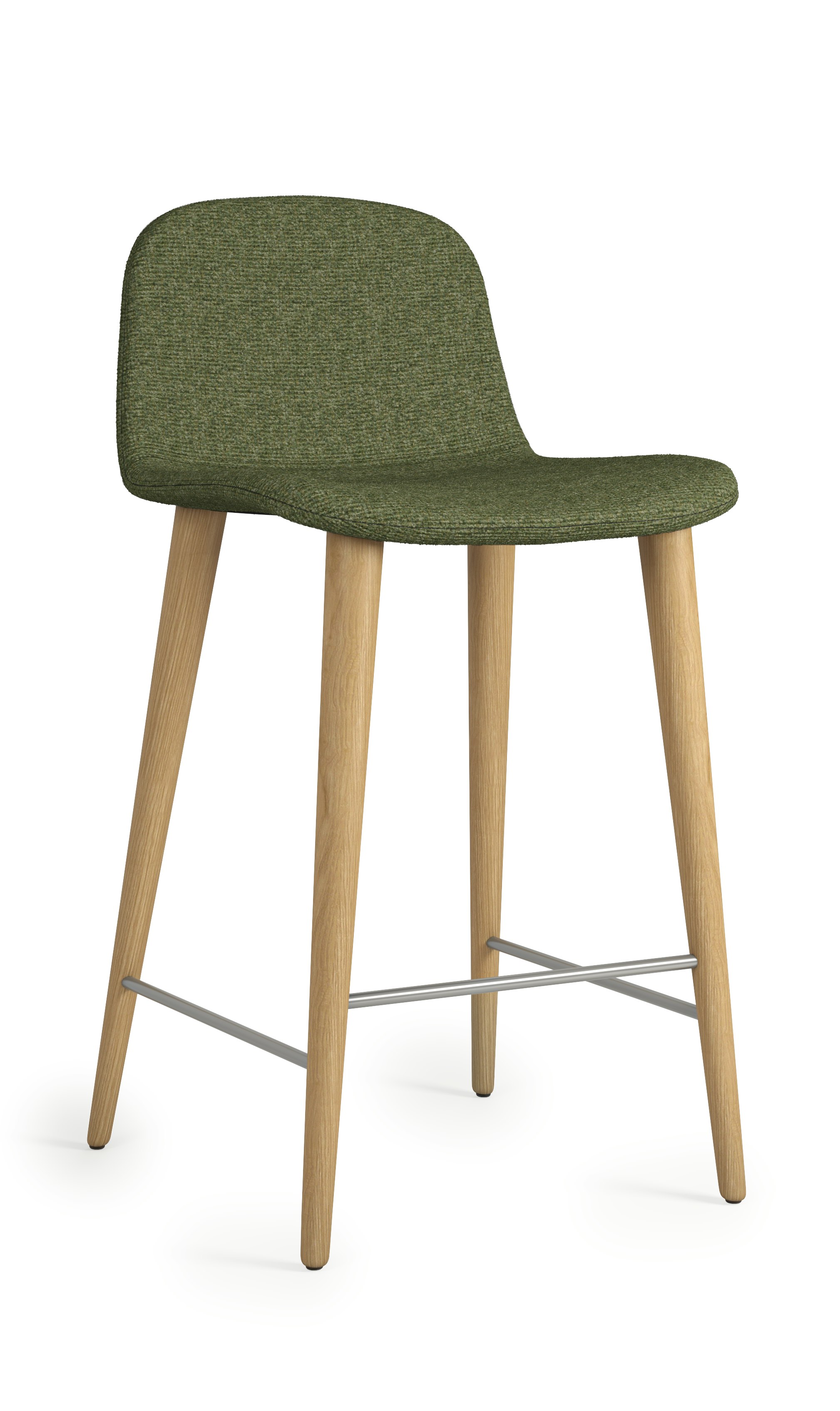 Bacco Stool - Counter Height, Melange, 800 Malachite, Oak