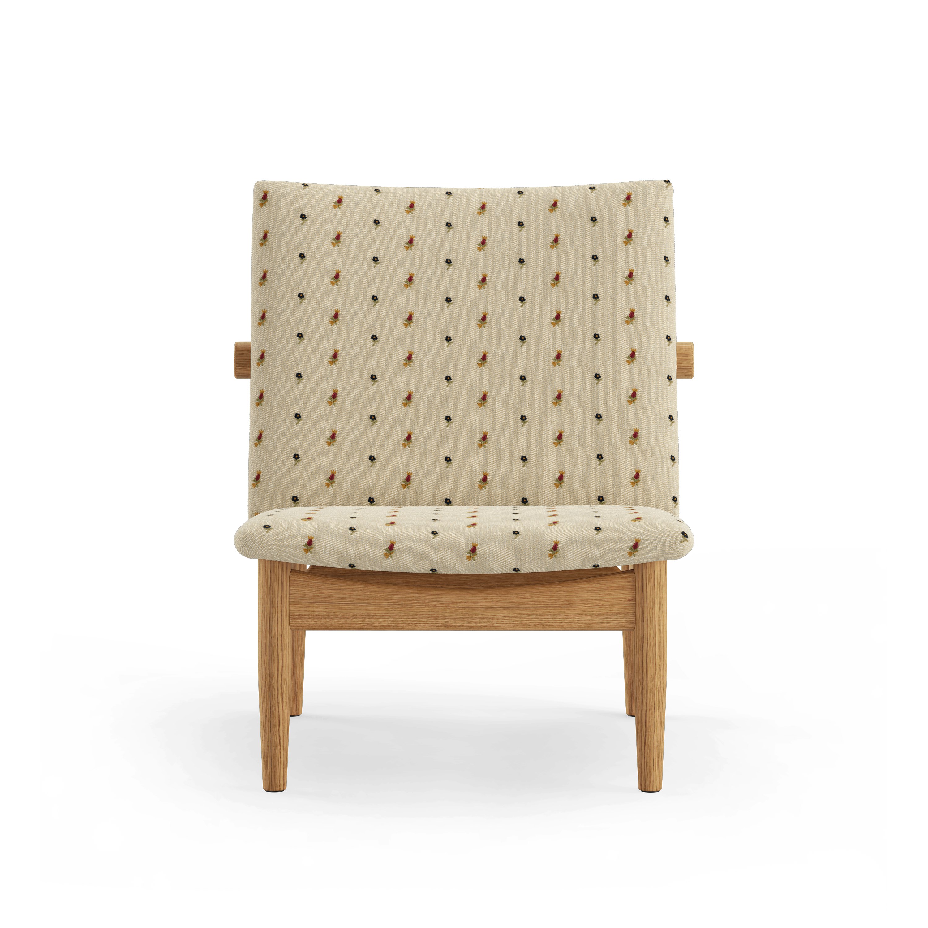 A Japan Chair in Dark viewed from the front.