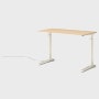Renew Sit-To-Stand Desk - 23x46,  Veneer White Ash White,  Hidden Power