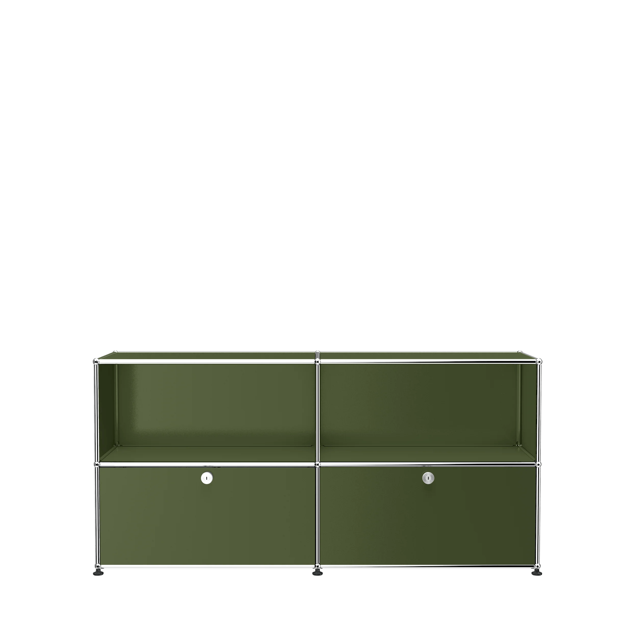 USM Haller Credenza - Closed Storage,  Olive Green