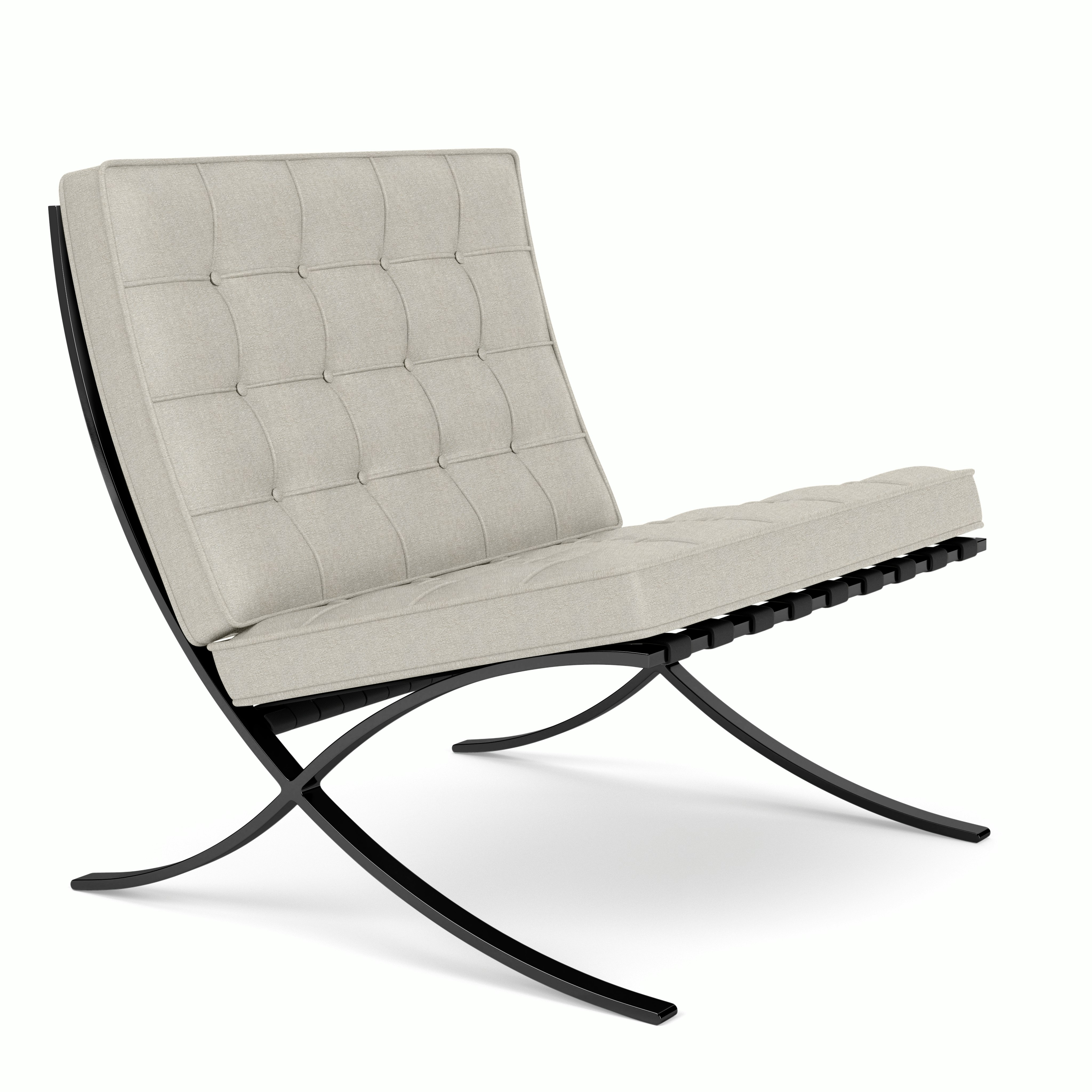 Barcelona Chair in Haven,  Sand,  Black