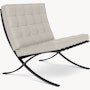 Barcelona Chair in Haven,  Sand,  Black