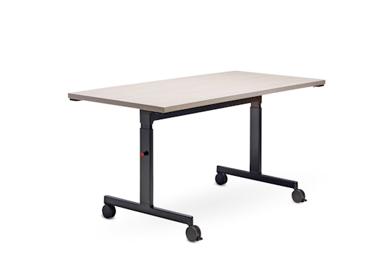 Pixel T-Leg Height Adjustable black leg whitened ash laminate top folkstone urethane edgeband