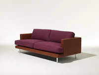 Joseph Paul D'Urso purple maroon small contract sofa