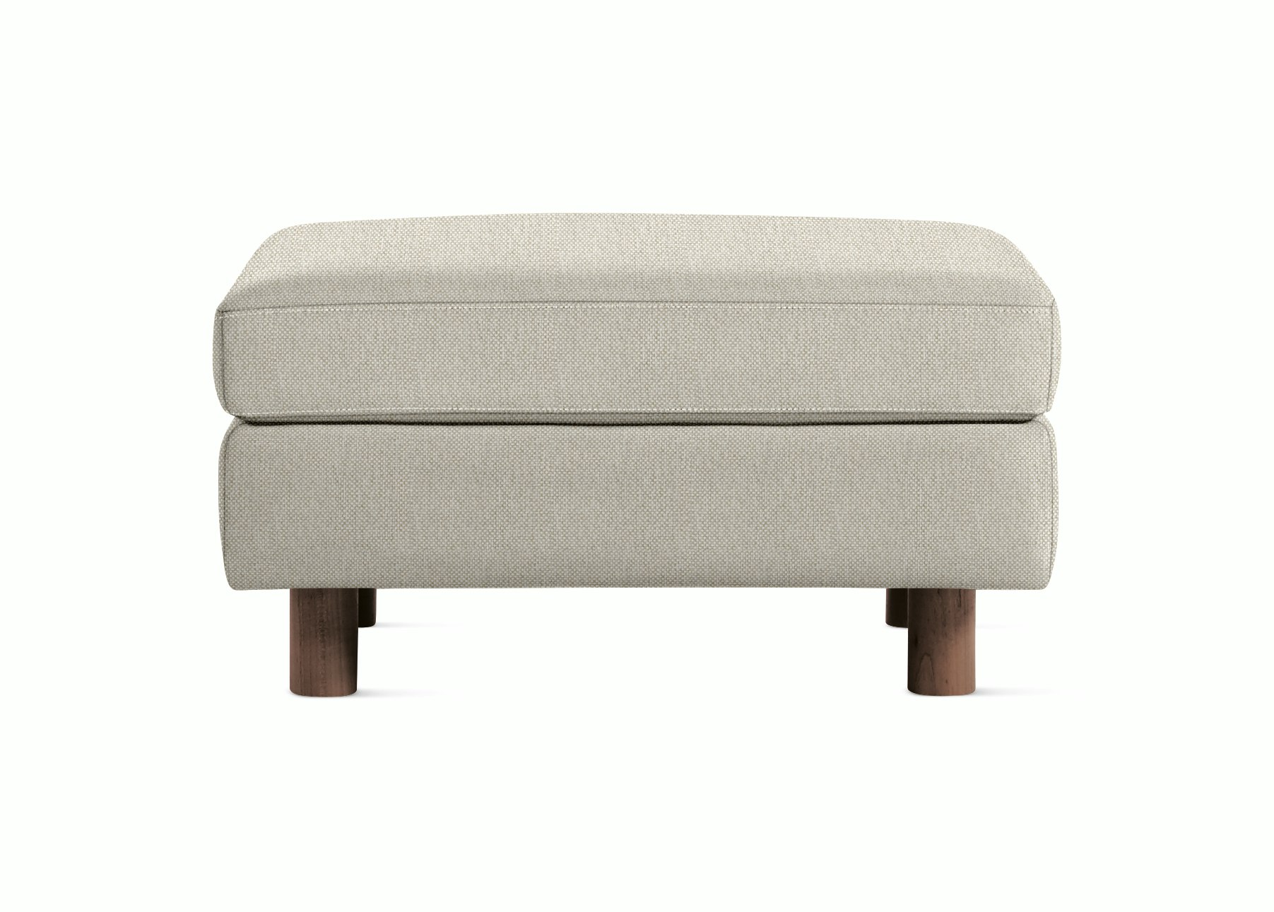 Lispenard Ottoman  in shell color with 4" legs.