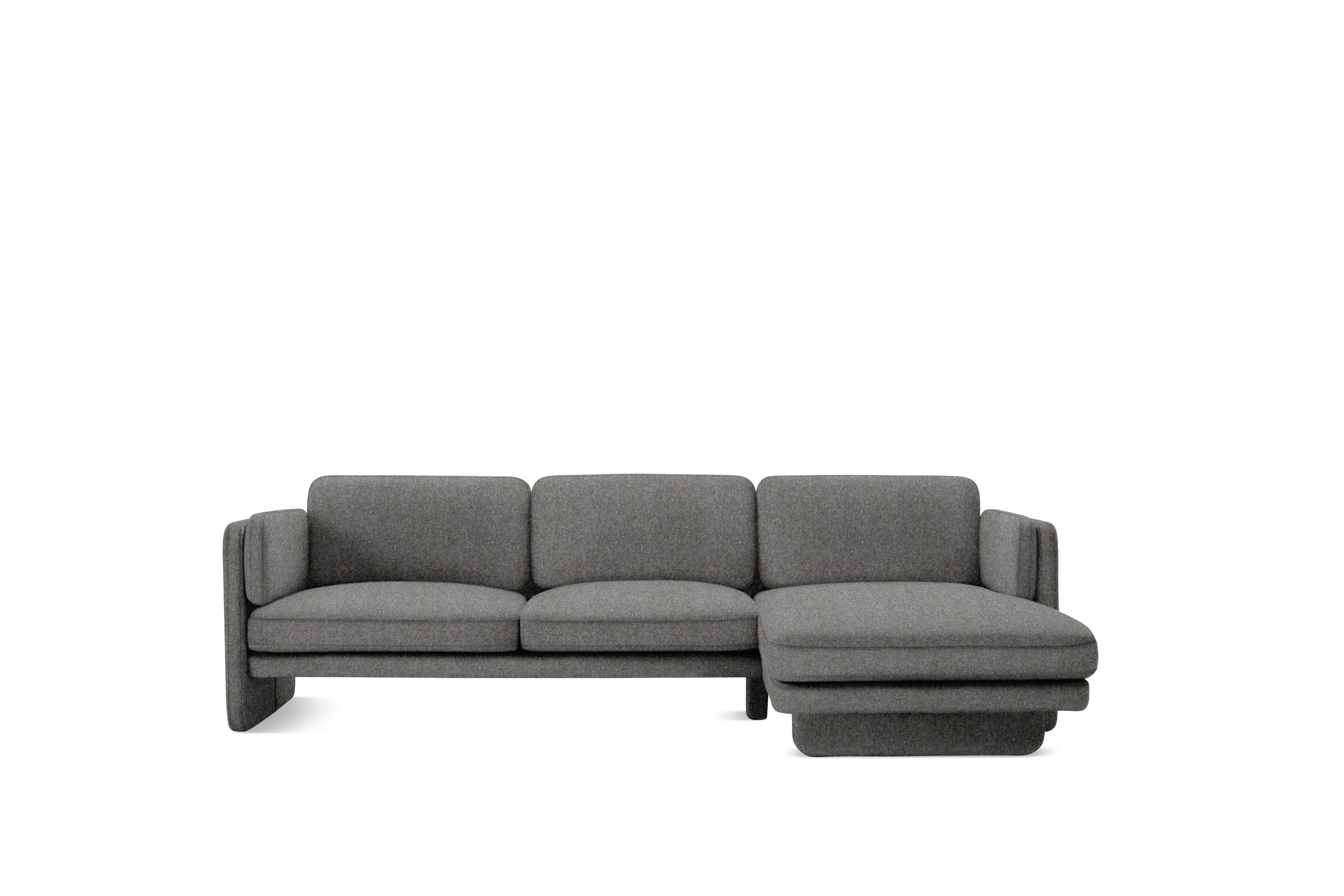 Pastille Sectional Chaise - 105 Inch, Right, Fabric, Beck, 047 Plutonic
