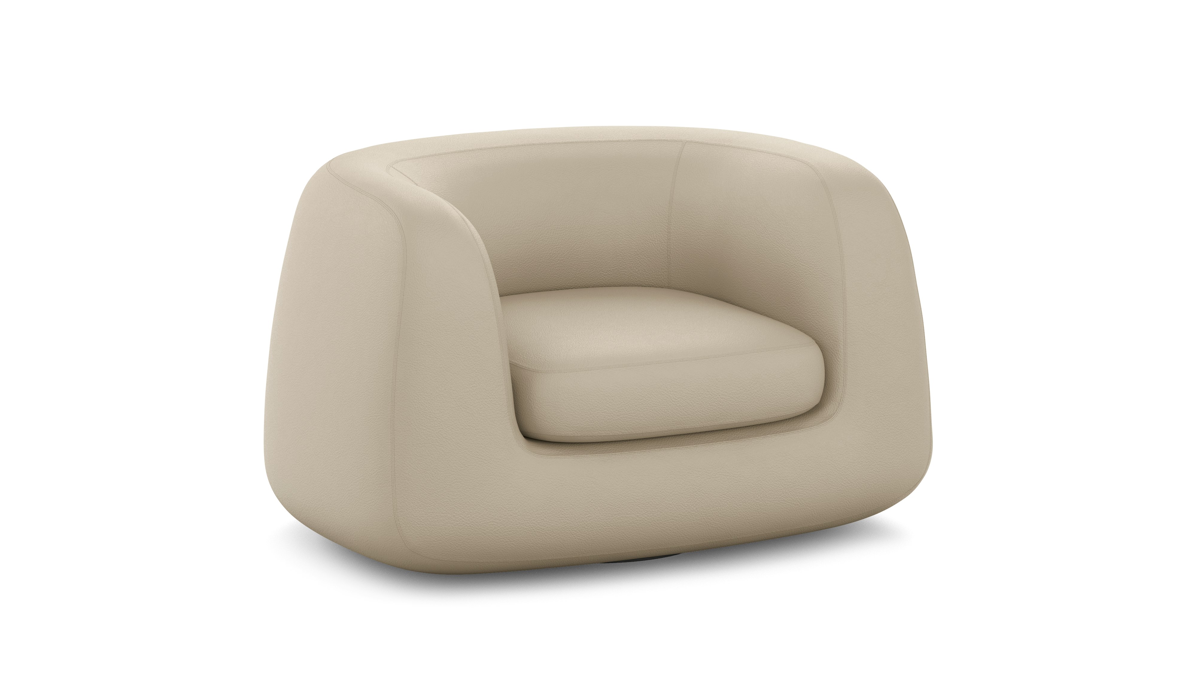 A Americano Swivel Chair in Timbre viewed from an angle.