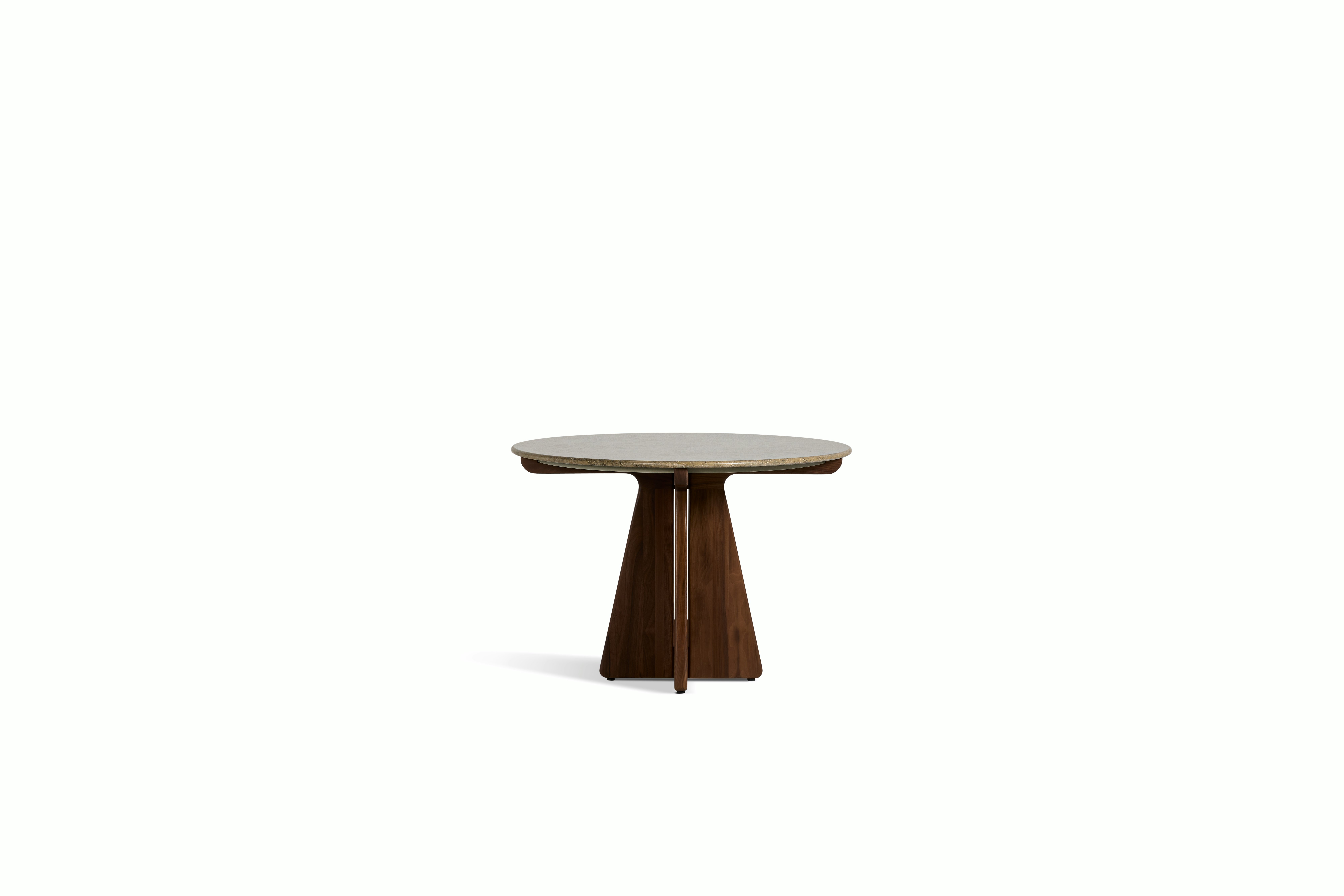 Pinna Dining Table - Oval, 90 Inch, Jura Blau, Walnut