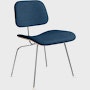 Eames Molded Plywood DCM White Ash Frame Mode - Denim,  Chrome Leg