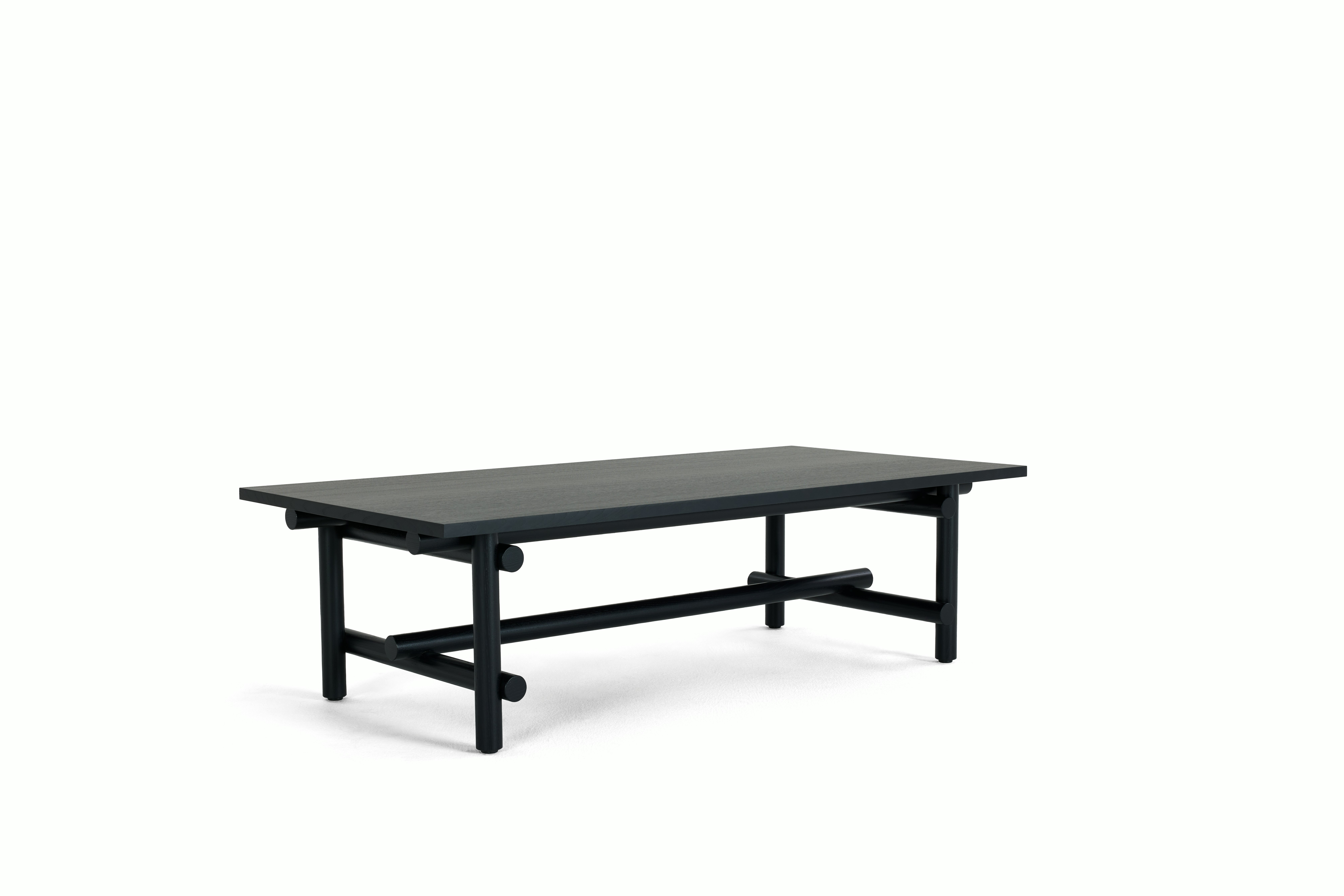 A Muecke Coffee Table in Ebonized viewed from an angle.