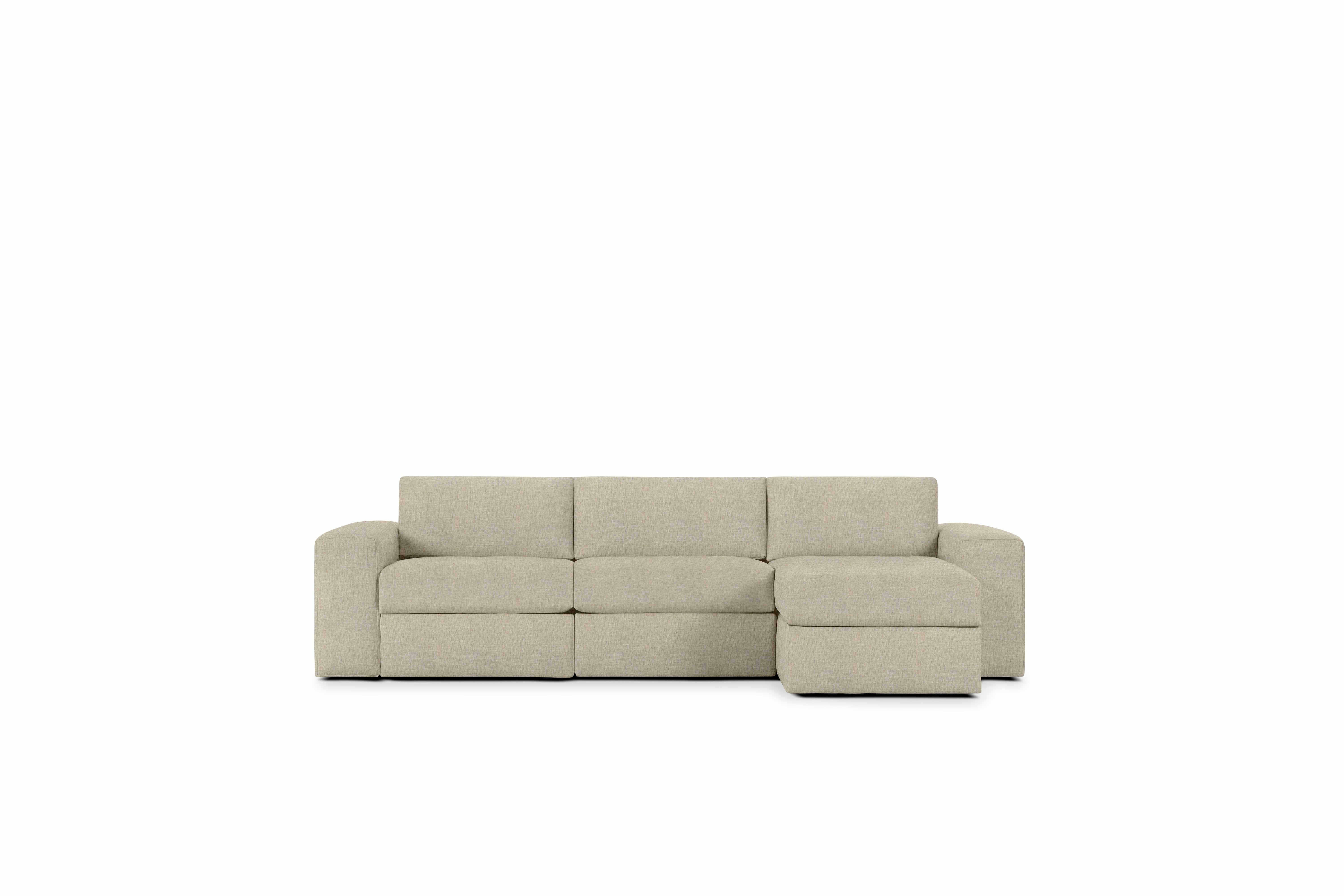 Irvin Sectional Chaise - Right,  Crypton Robusta,  Linen
