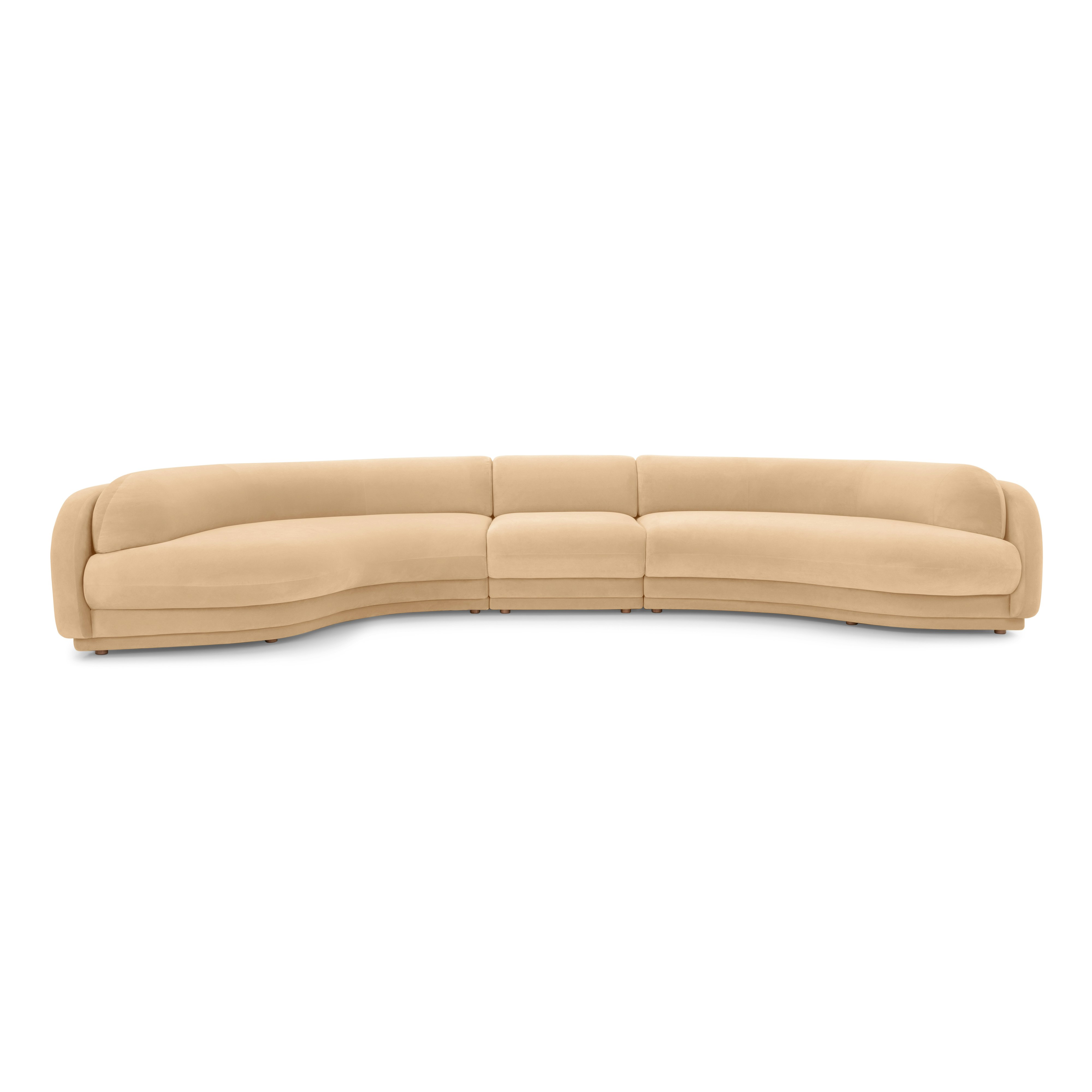 Poet Sofa - 157 Inch, Left, SE Malibu Velvet, Dune
