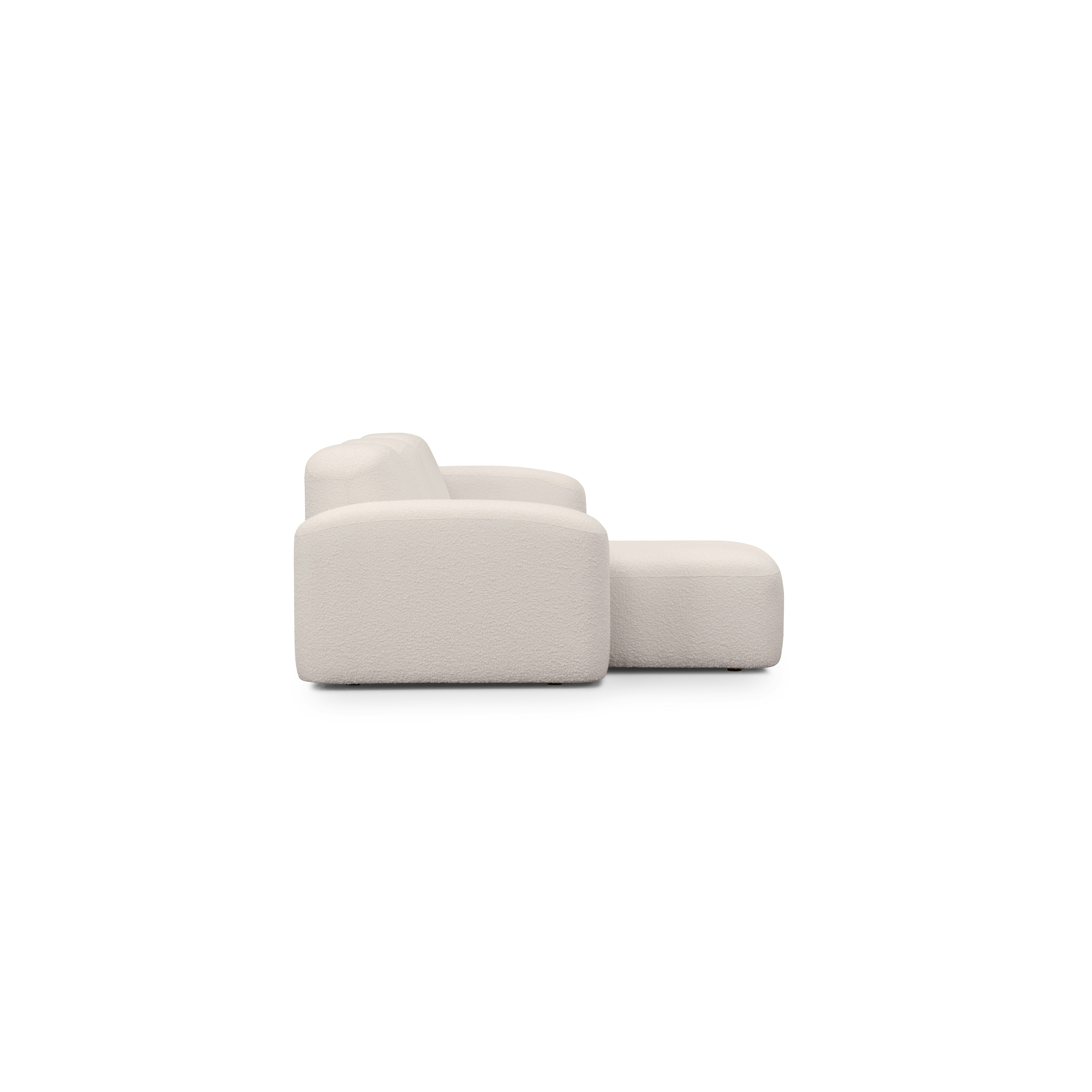 Muse Sectional Chaise - 3 Seater, Boucle, La Creme, LAF