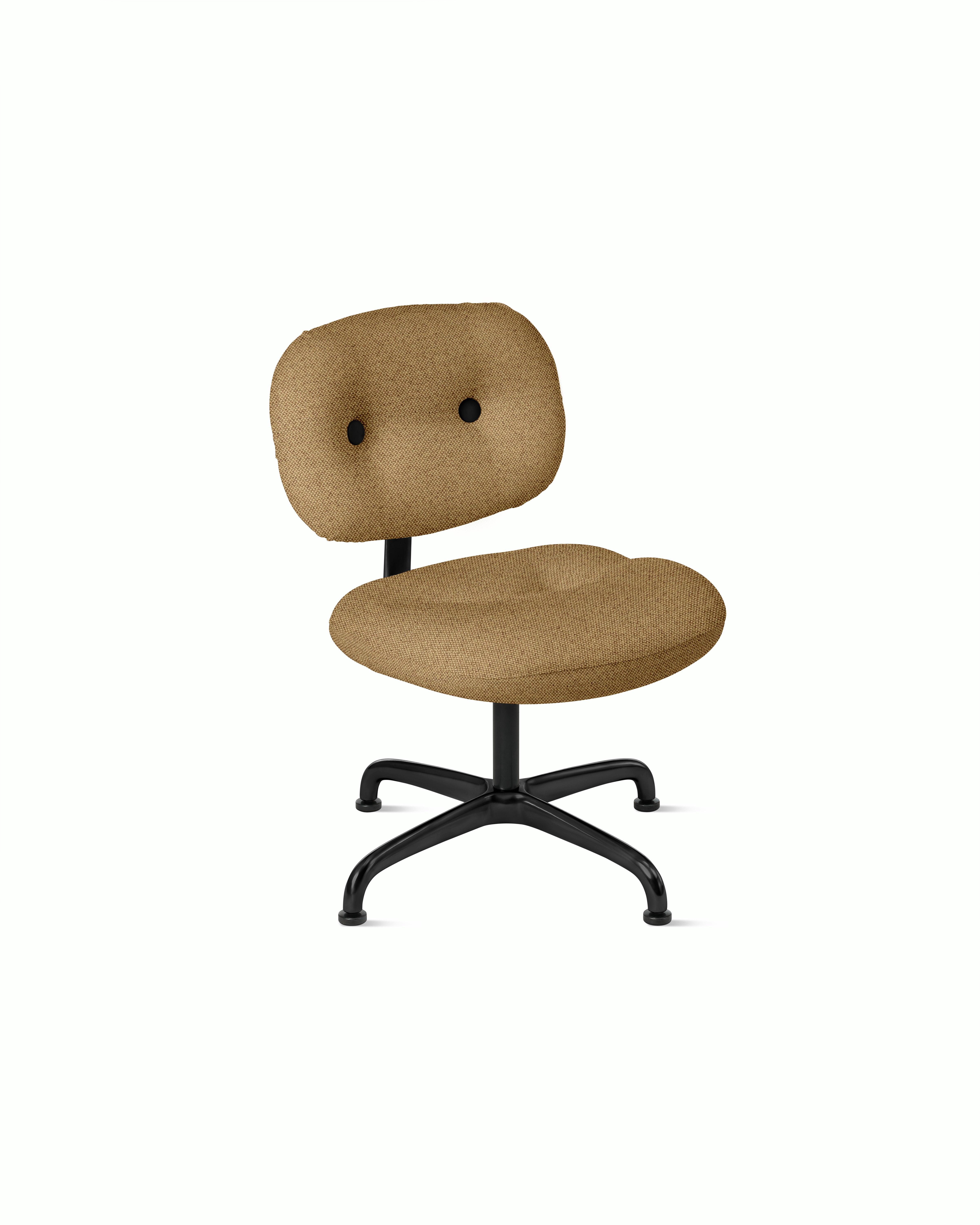 Morrison Hannah Occasional Chair - Without Arms,  Hourglass,  Latte,  Black,  Glides FSC Certified
