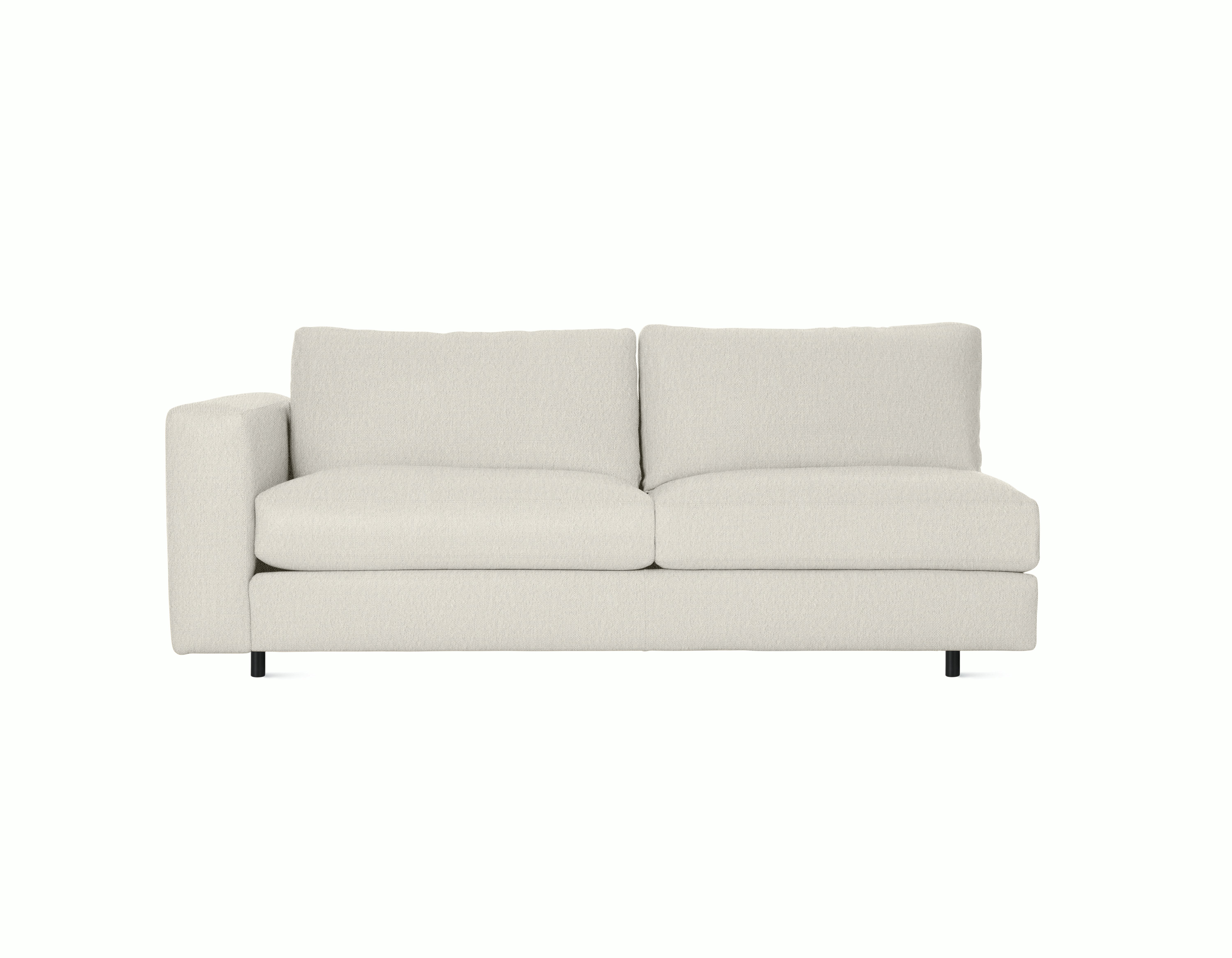 Reid Modular Sofa - One - Arm,  Left,  Album Linen,  Magnolia with tubular leg