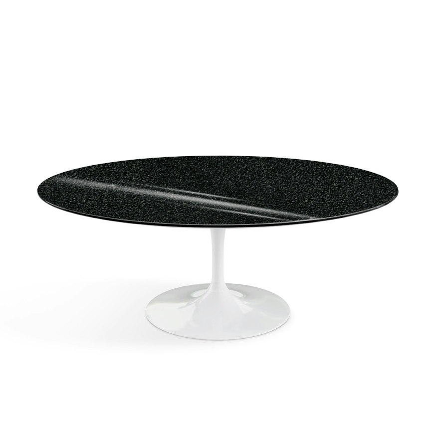 Saarinen Low Oval Coffee Table - Granite,  Black Andes,  White