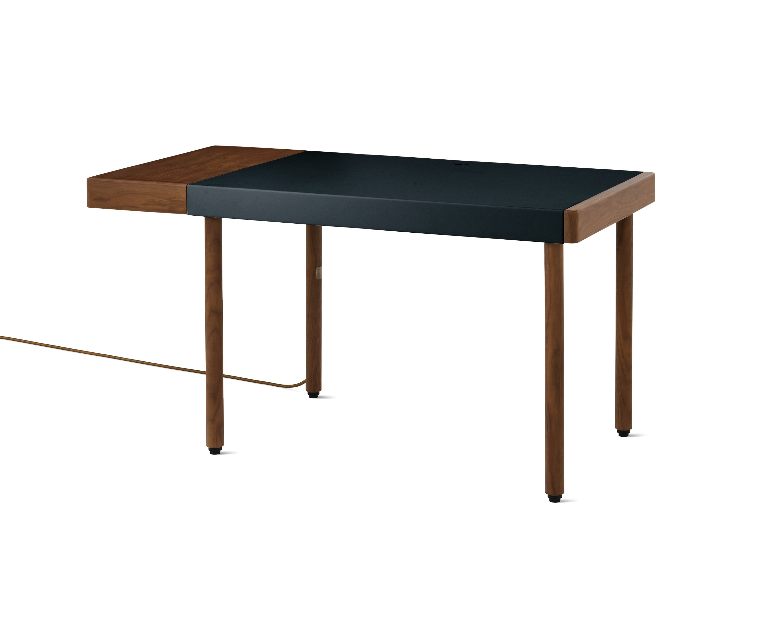 Leatherwrap Sit-to-Stand Desk, 1 Drawer Left