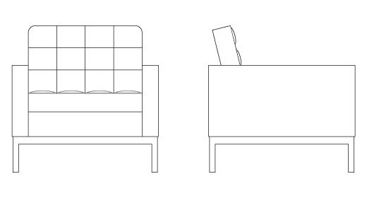 Florence Knoll Relaxed Lounge Chair