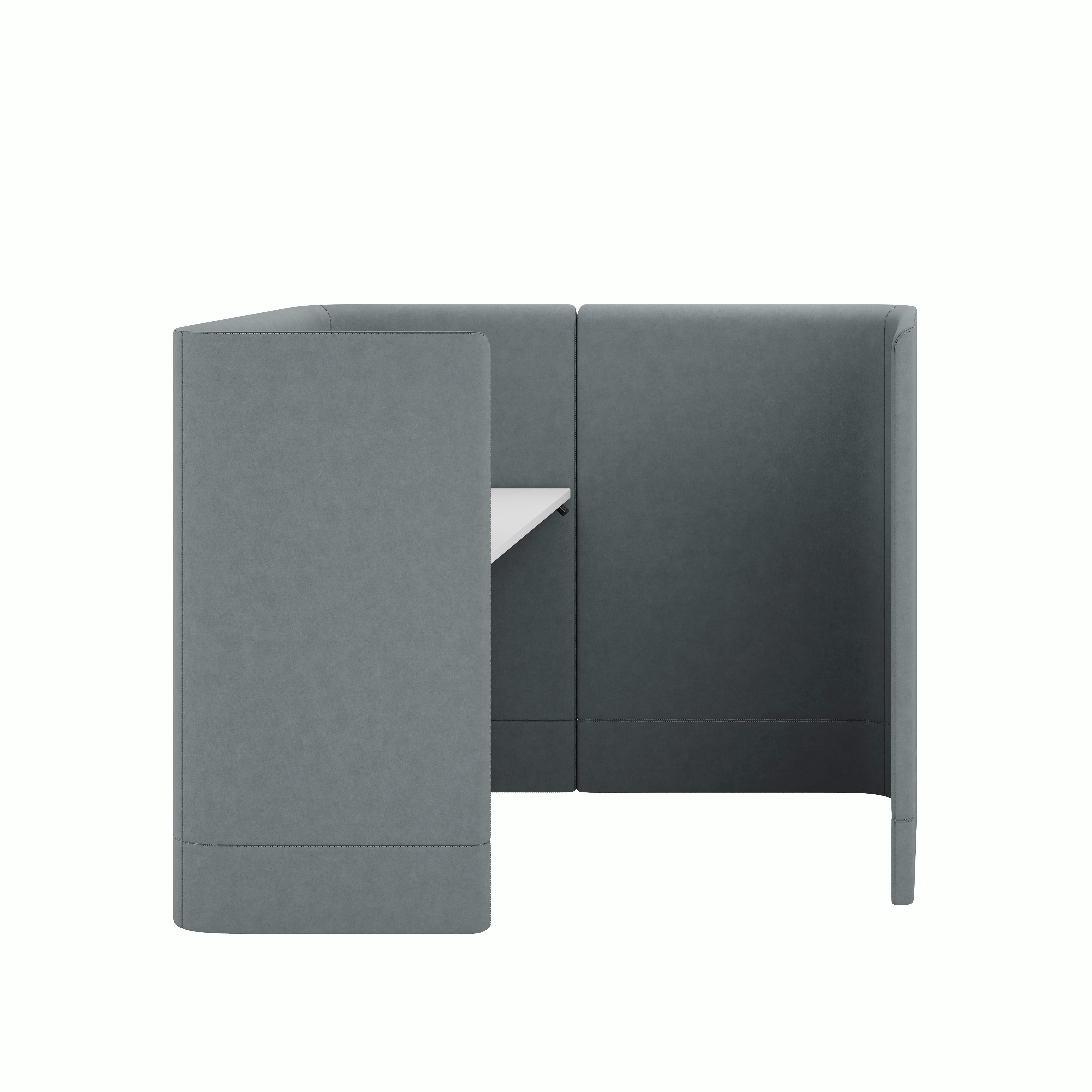 Grey NaughtOne Pullman Height Adjustable Deskpod profile view access left