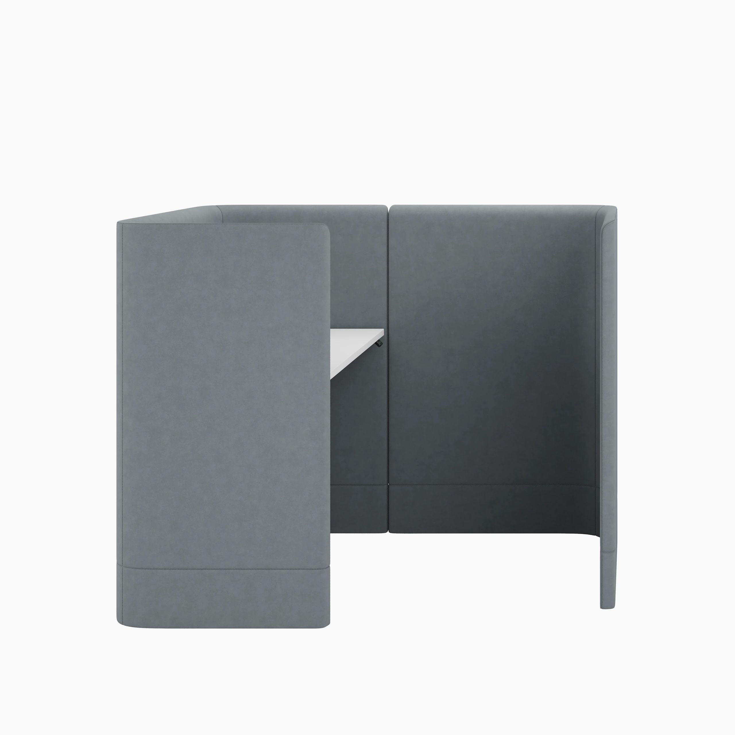 Grey NaughtOne Pullman Height Adjustable Deskpod profile view access left