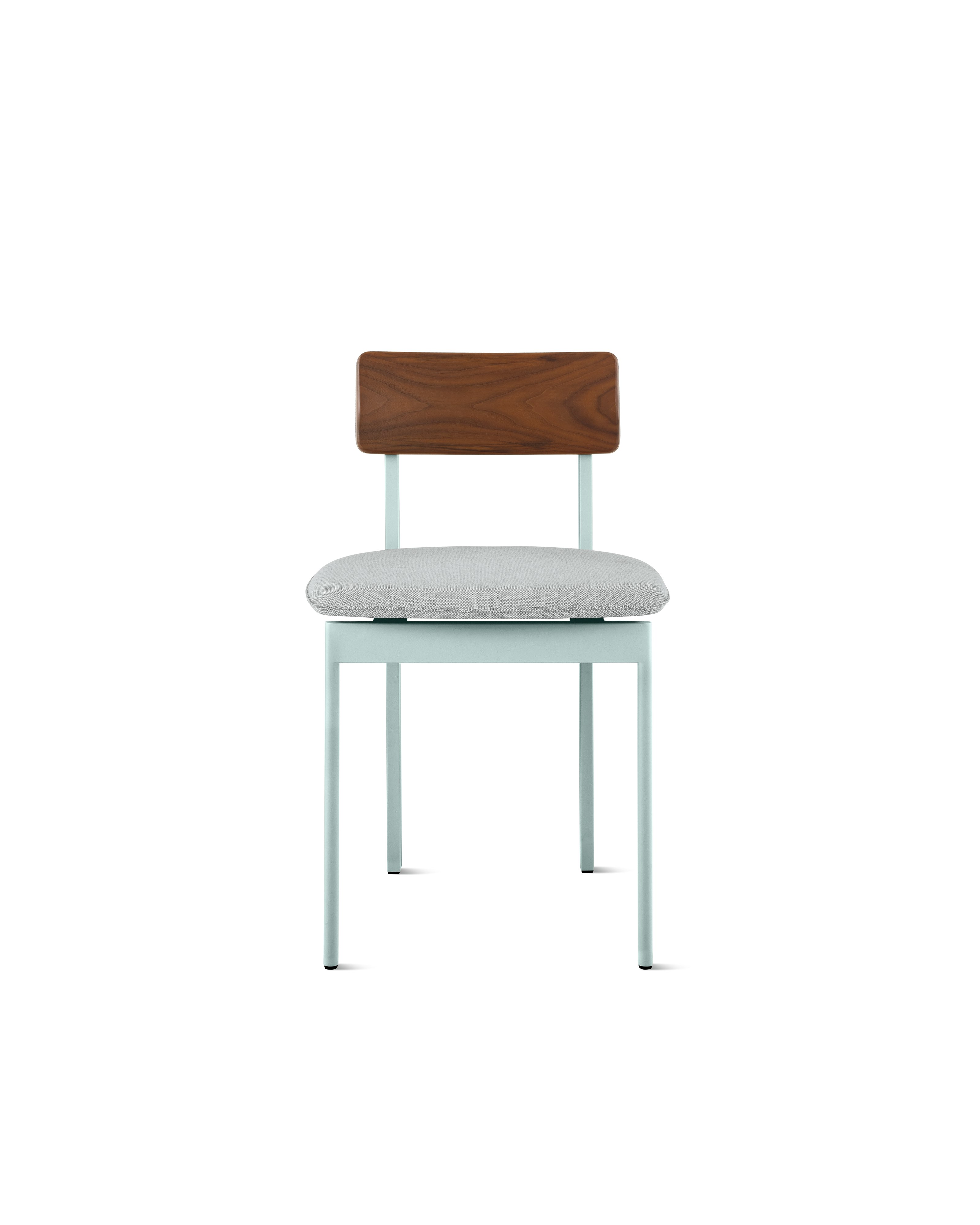 Betwixt Mixed Materials Chair - side chair,  glacier,  walnut,  surf