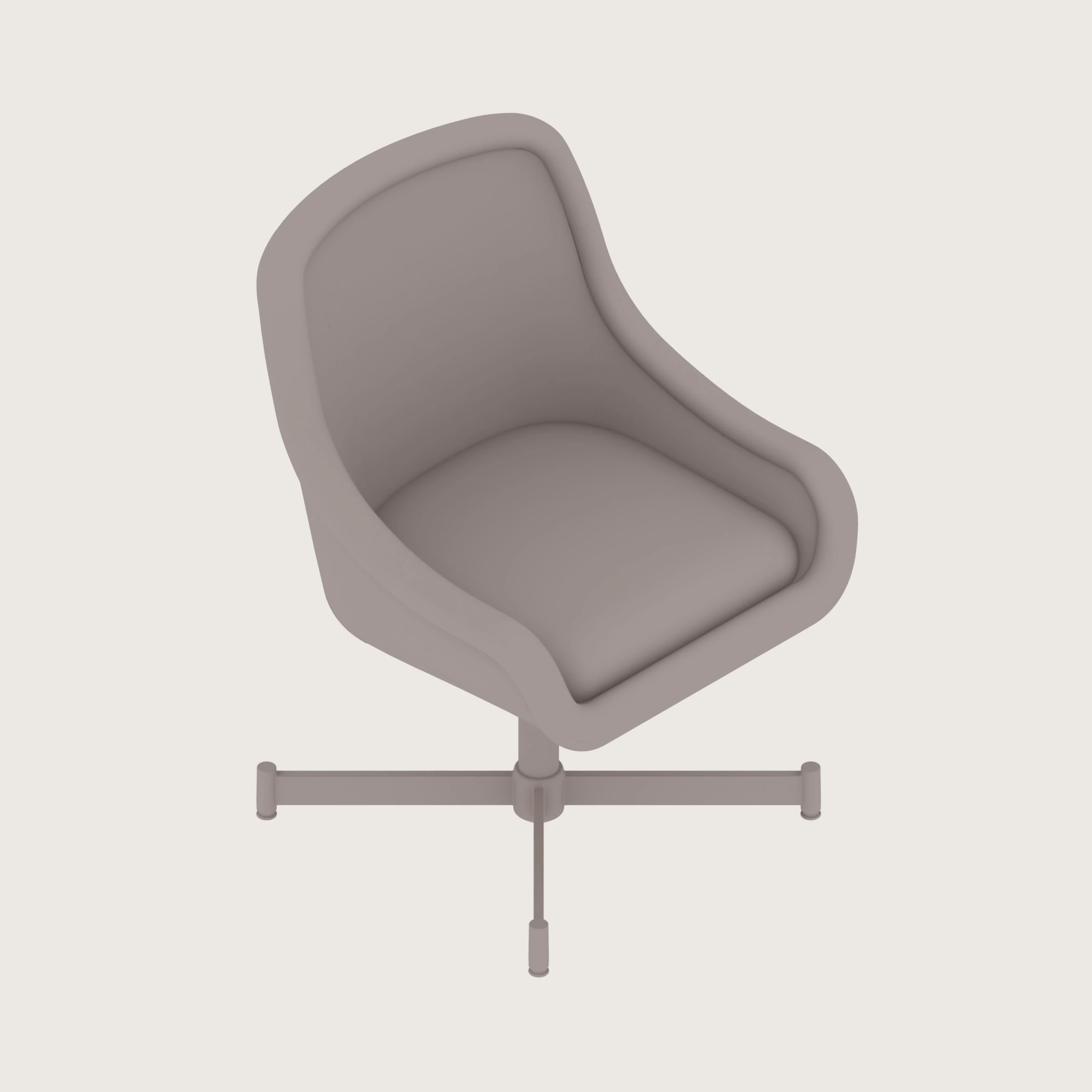 A generic rendering - Bumper Armchair | 4-Star Base | Low Arms