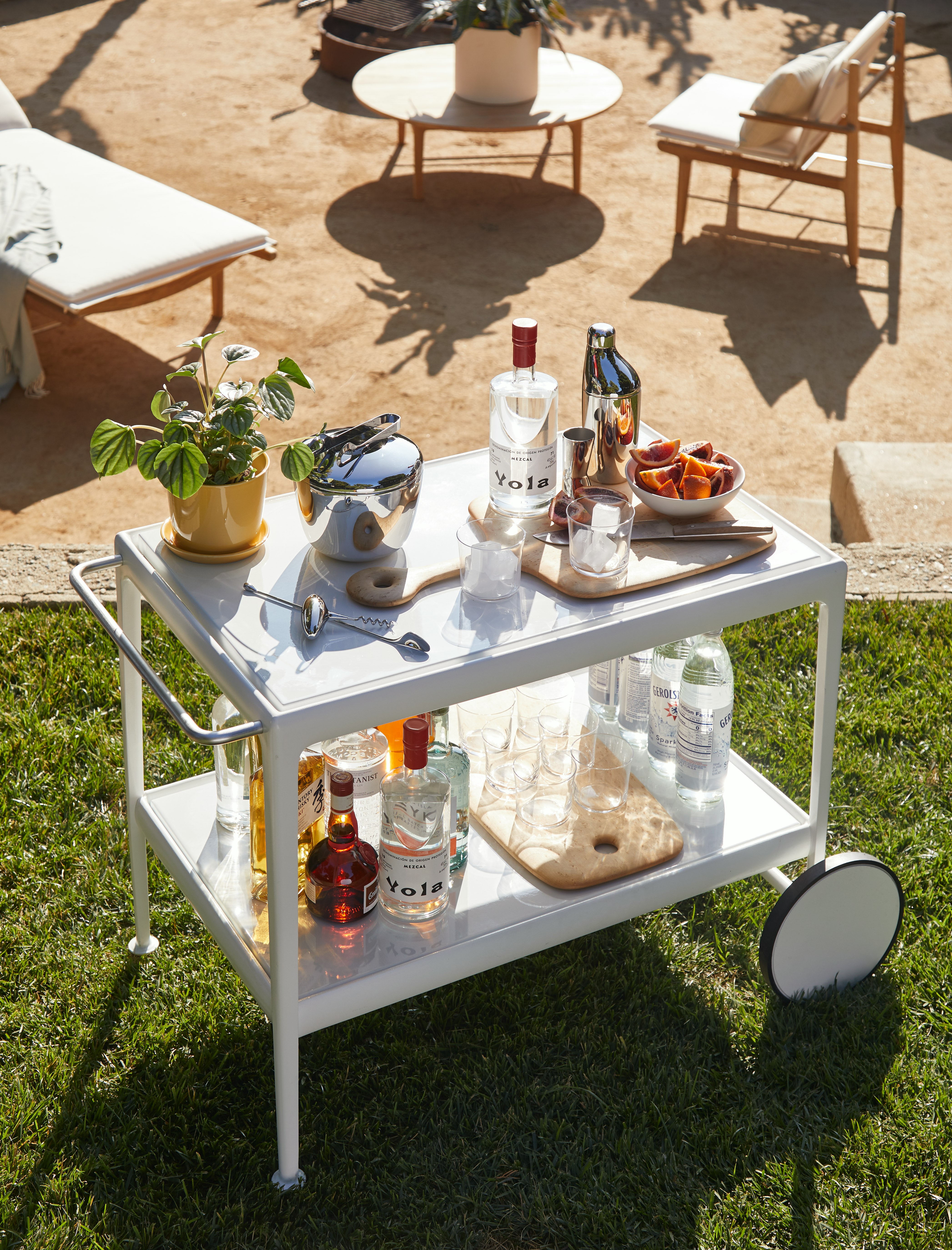 1966 Porcelain Serving Cart