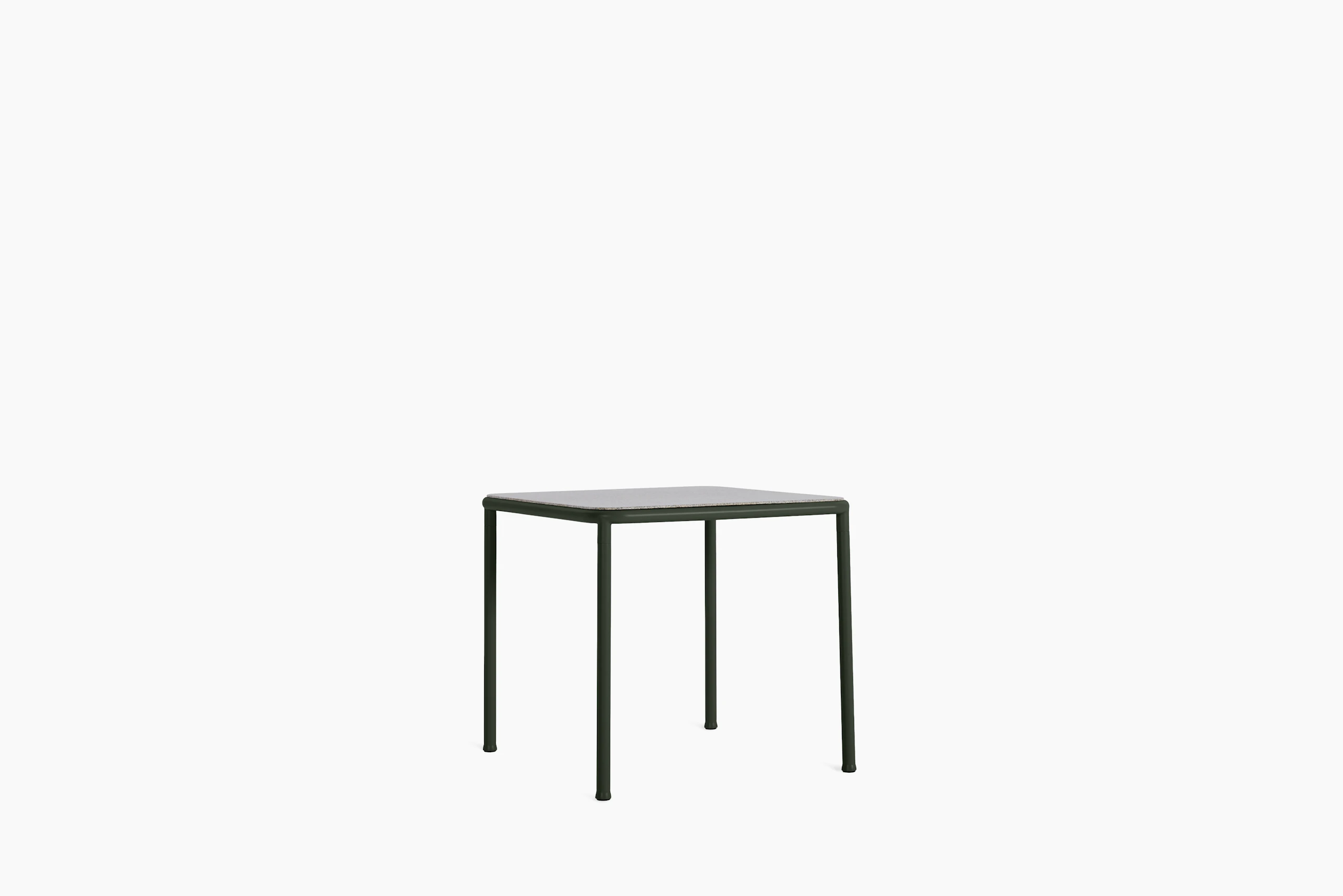 A Campus Outdoor Dining Table viewed from an angle.