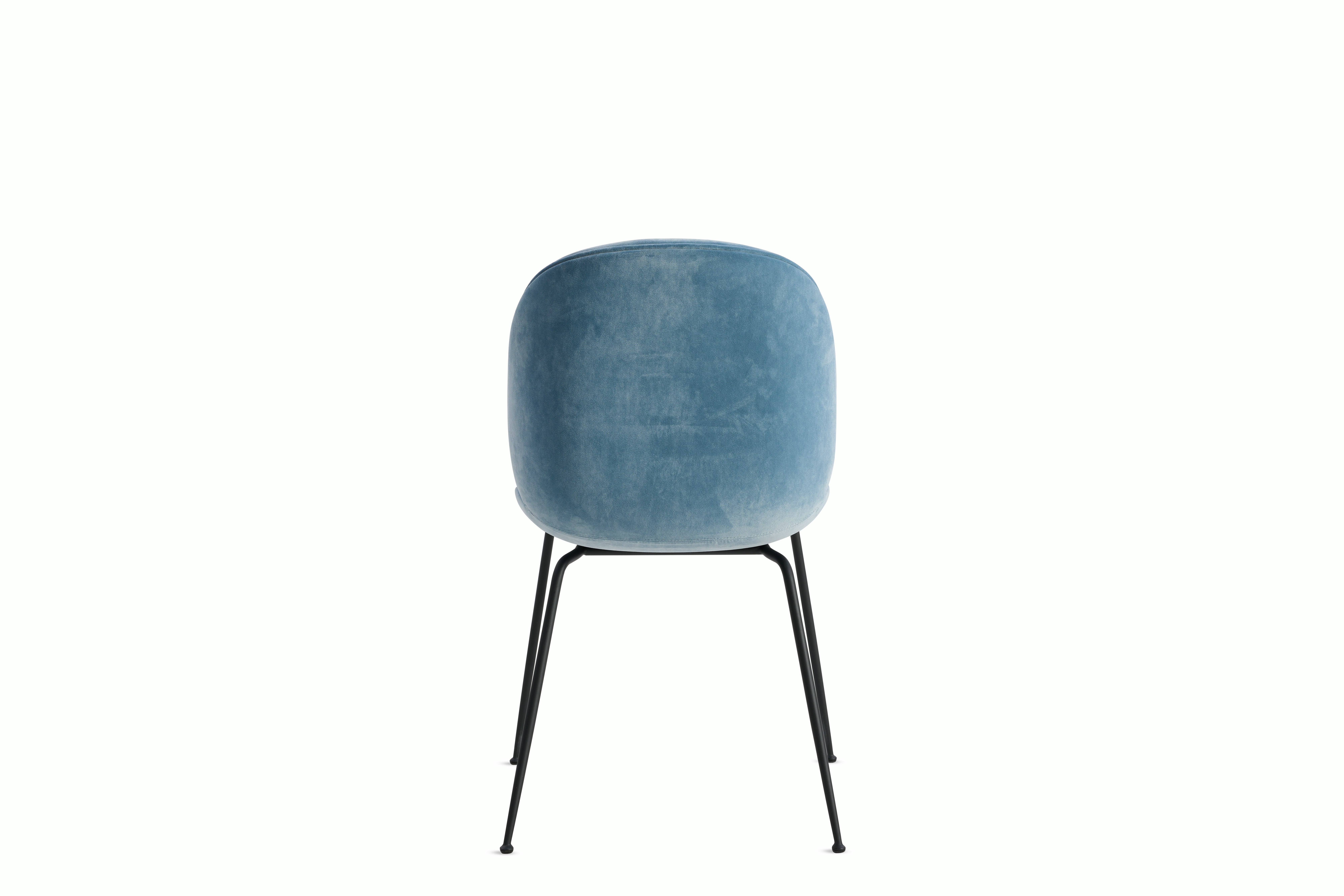 Beetle Side Chair - soft blue,  black