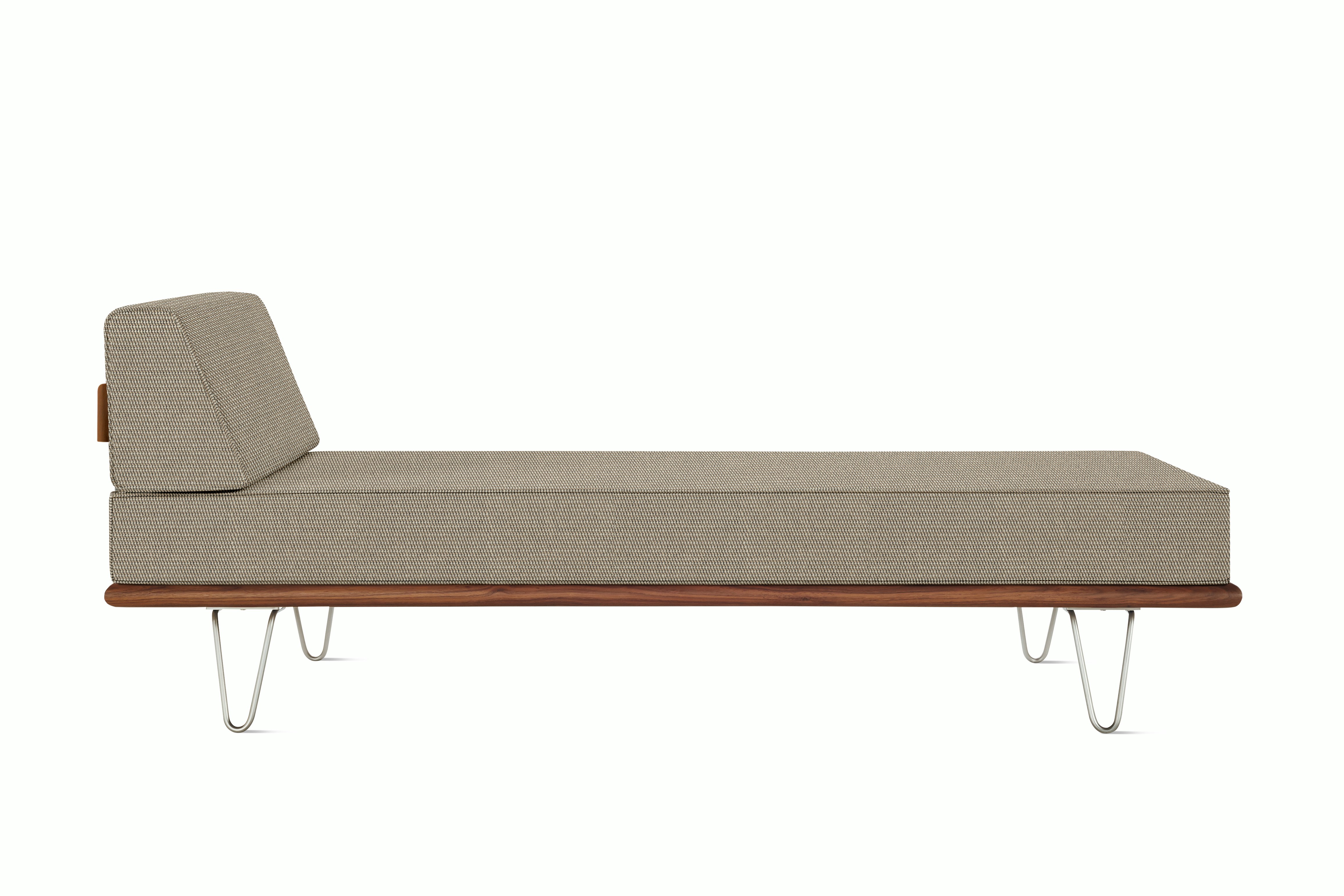 Nelson Daybed - Side Bolster,  Walnut,  Isa,  Bashful,  Hairpin