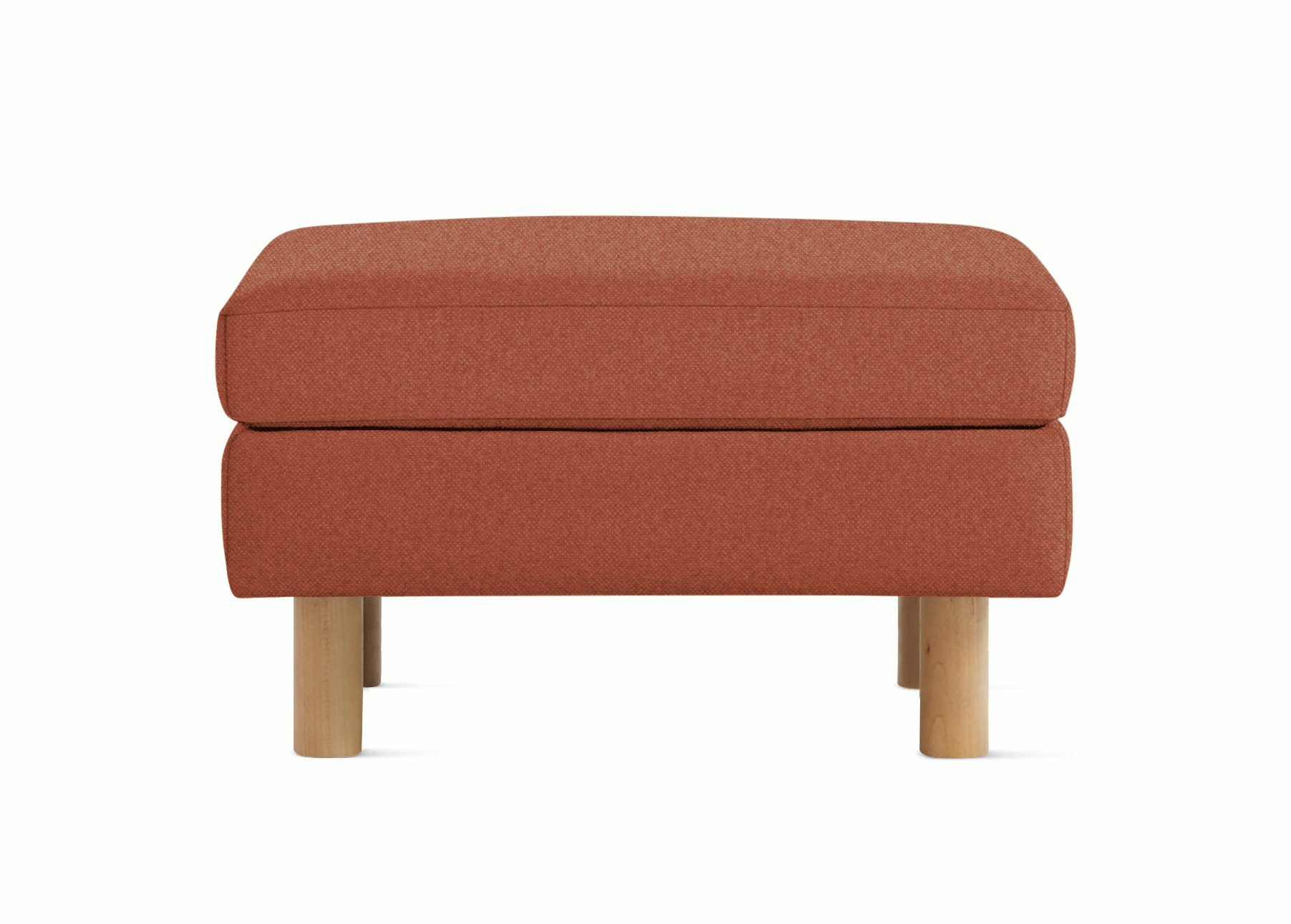 Lispenard Ottoman - 17 H,  Beck,  Clayware,  Oak