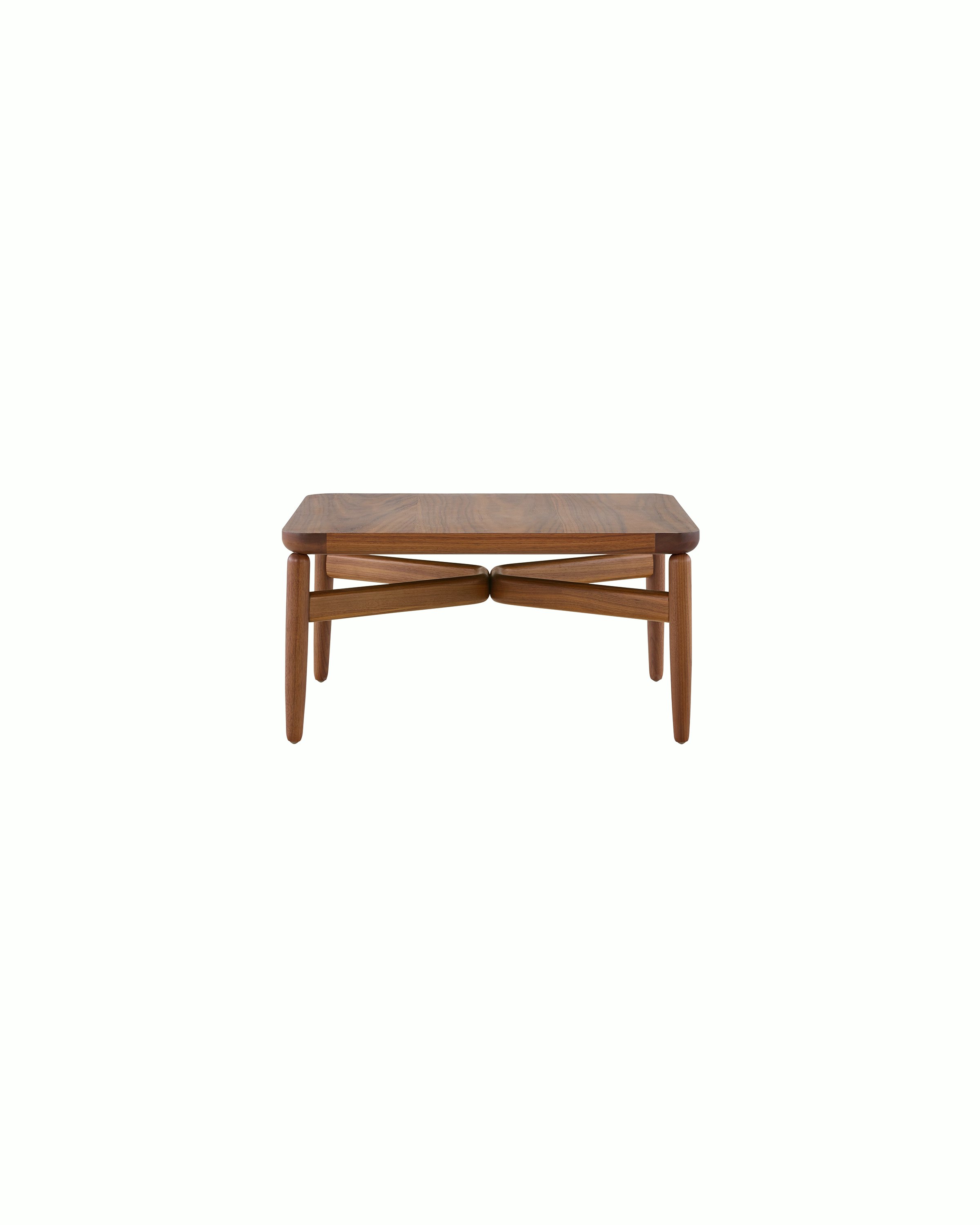 A rectangular Reframe occasional table with a medium wood finish, viewed from the front.