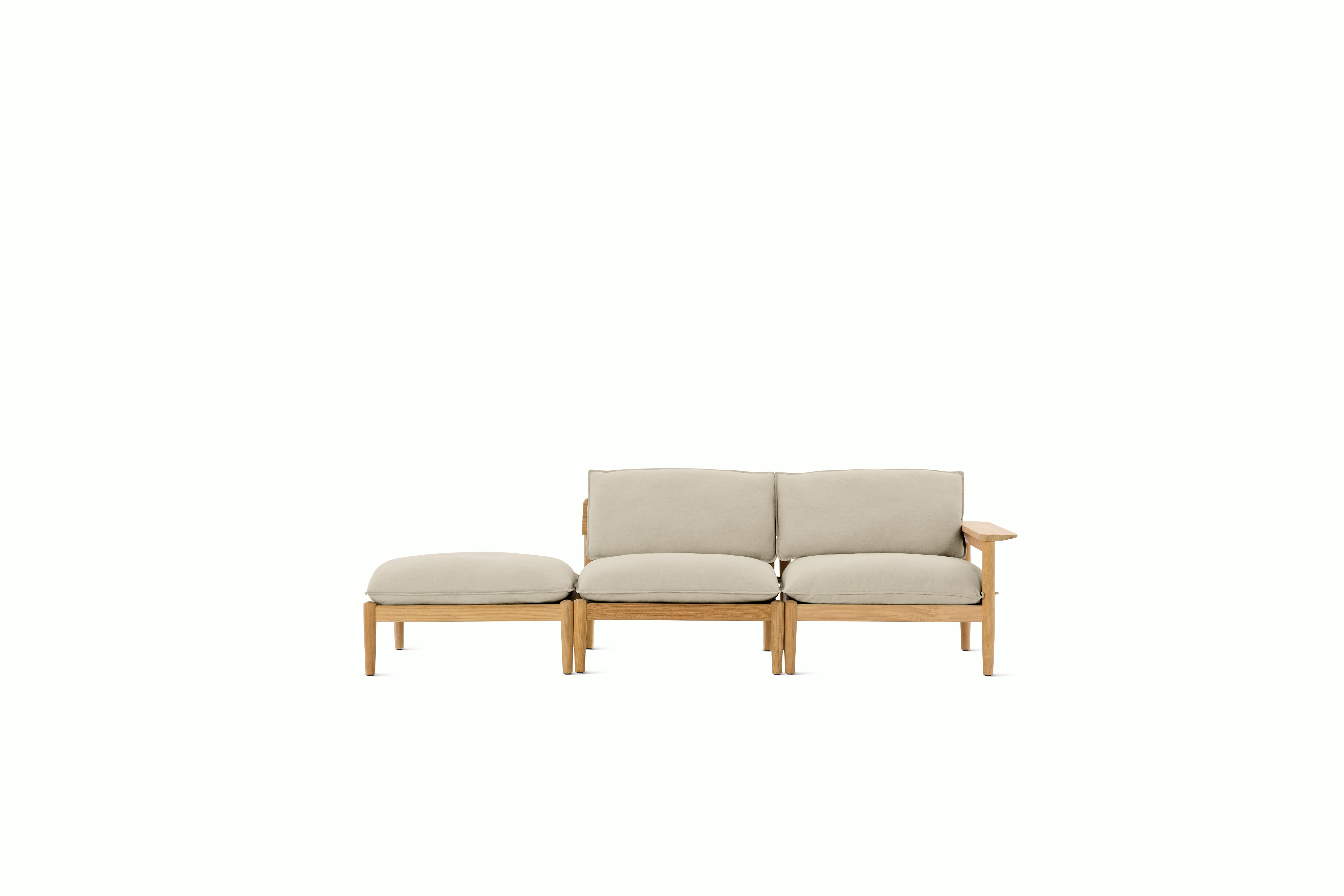 Terassi One Arm Sofa - Right Arm,  Smoke, FSC Certified